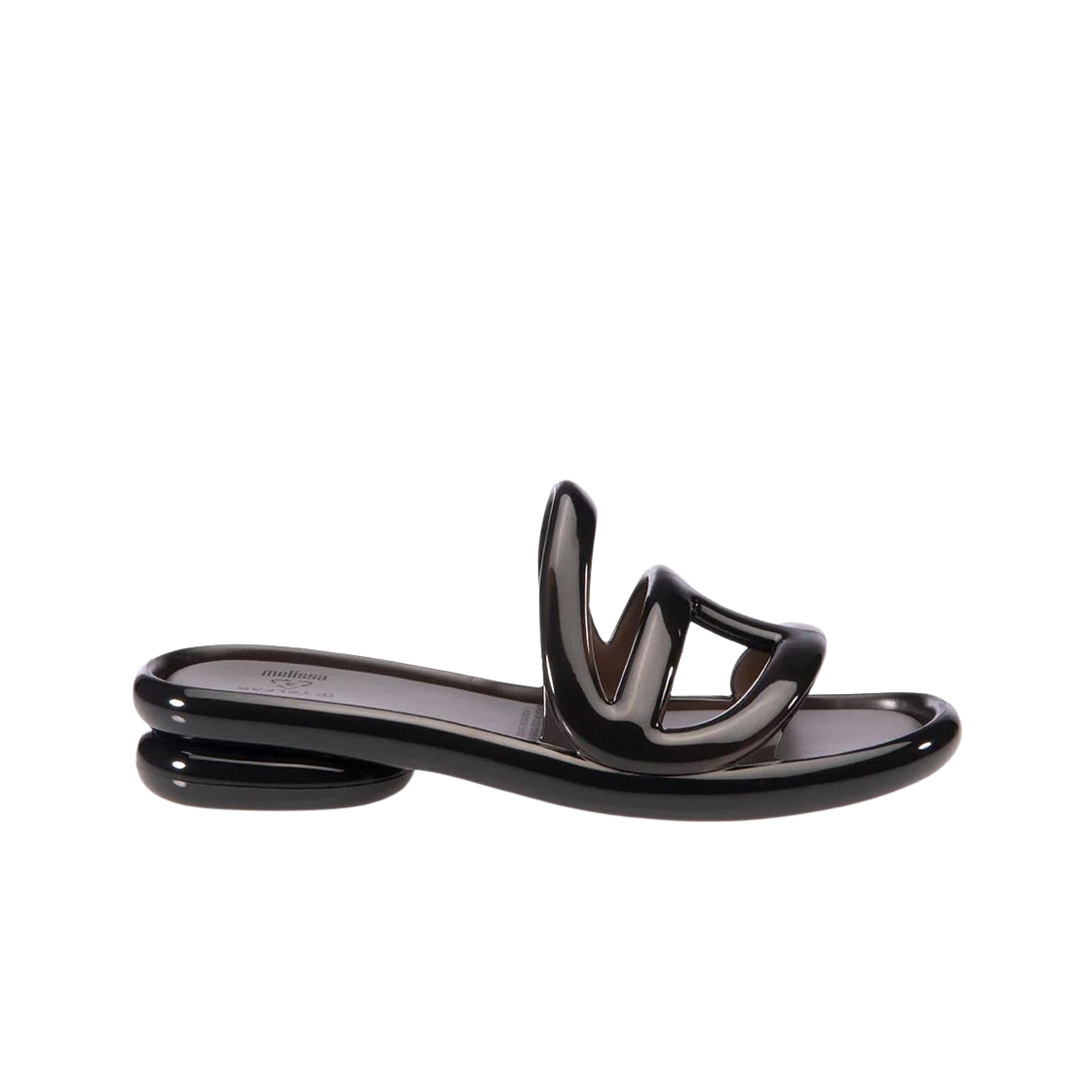 (W) 멜리사 x 텔파 젤리 슬라이드 블랙((W) Melissa x Telfar Jelly Slide Black)