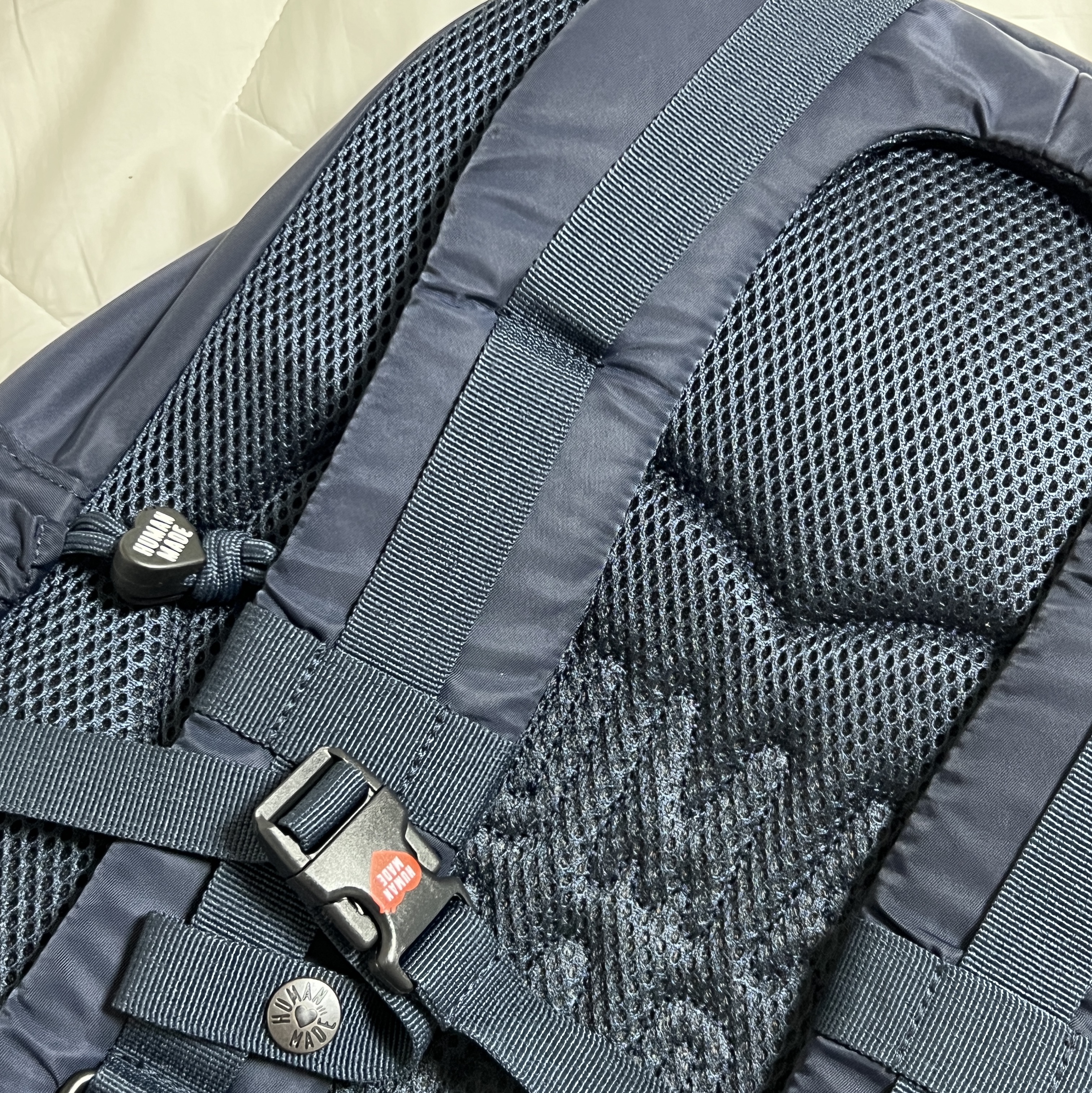 Human Made Military Backpack Navy 착용 스타일 - 2