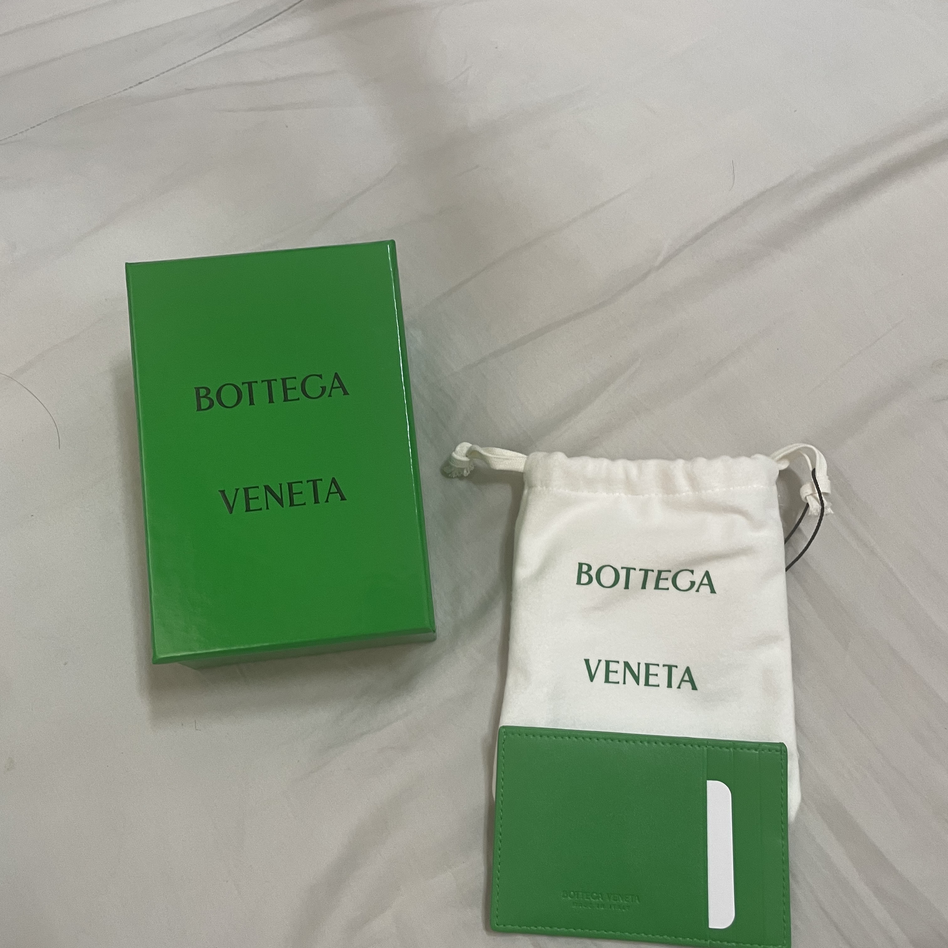 Bottega Veneta Credit Card Case Calfskin Parakeet 착용 스타일 - 3
