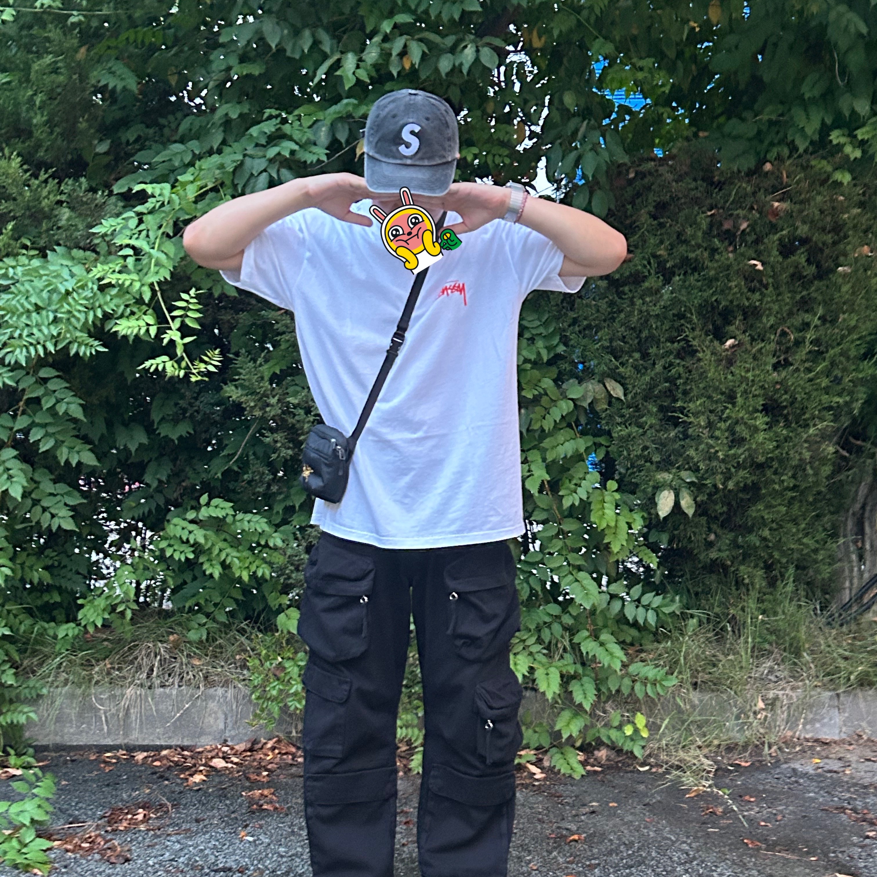 Zara Utility Pocket Pants Black, Supreme Pigment Canvas S Logo 6-Panel Black - 23SS 착용 스타일 - 1