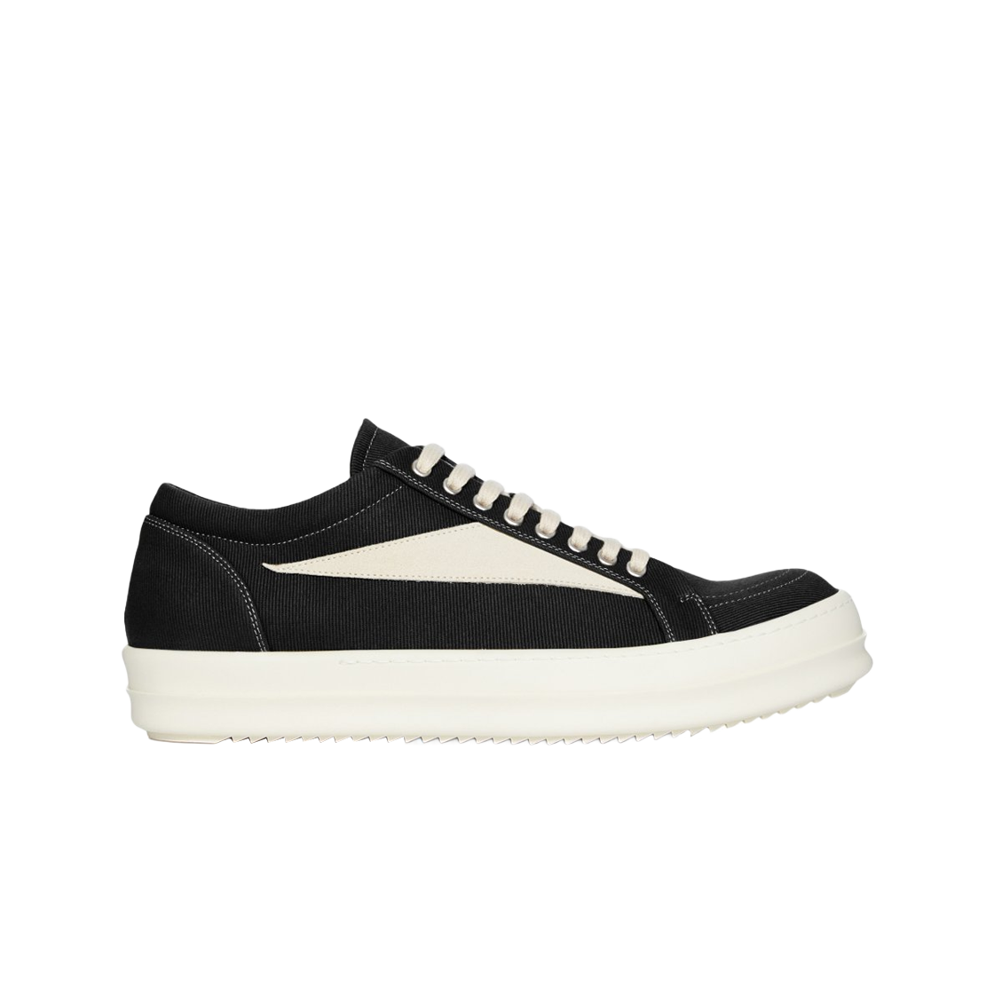 DS02C5803DO-911 (W) Rick Owens Drkshdw Luxor Overdyed Denim Vintage Sneakers Black Milk