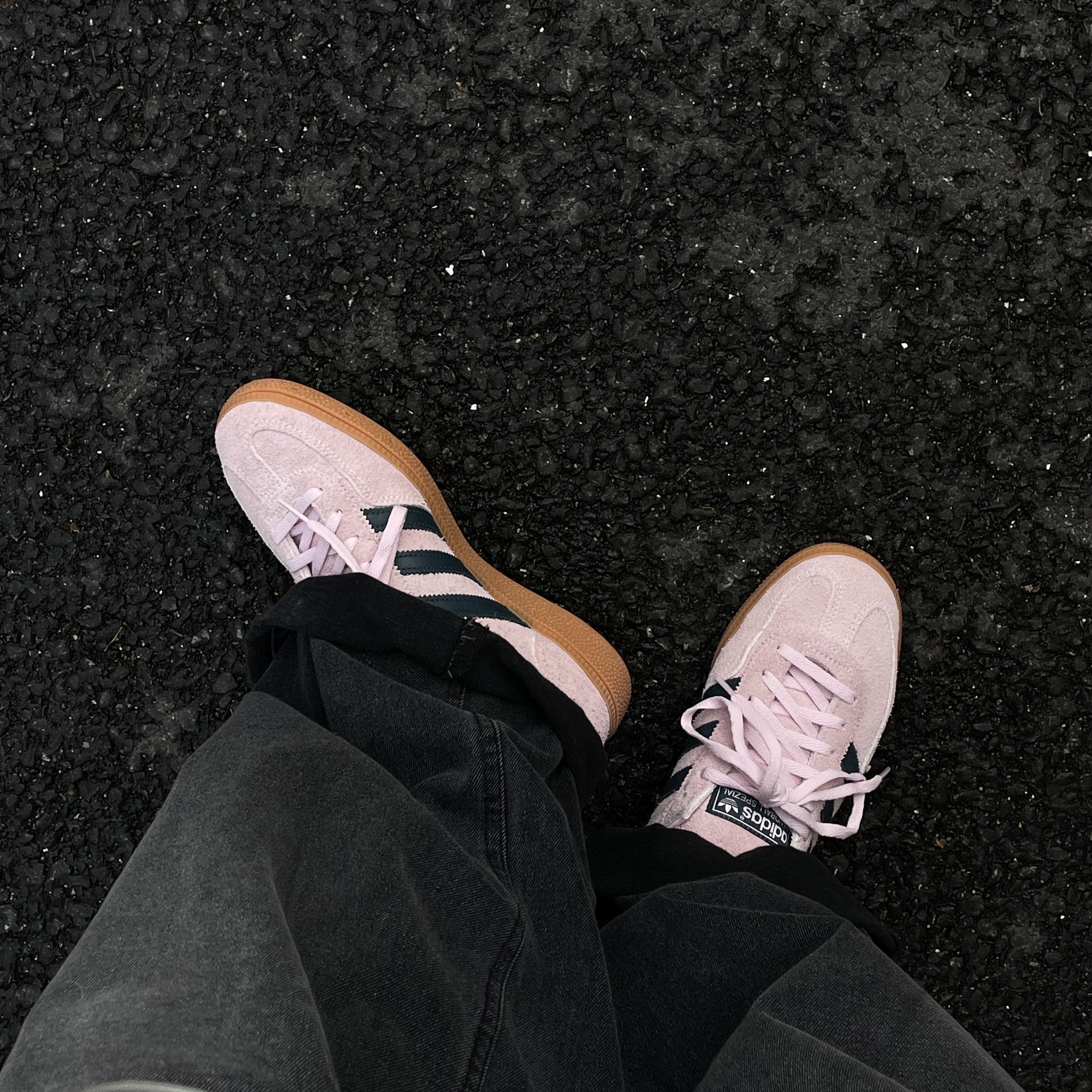 (W) Adidas Spezial Handball Clear Pink 착용 스타일 - 2