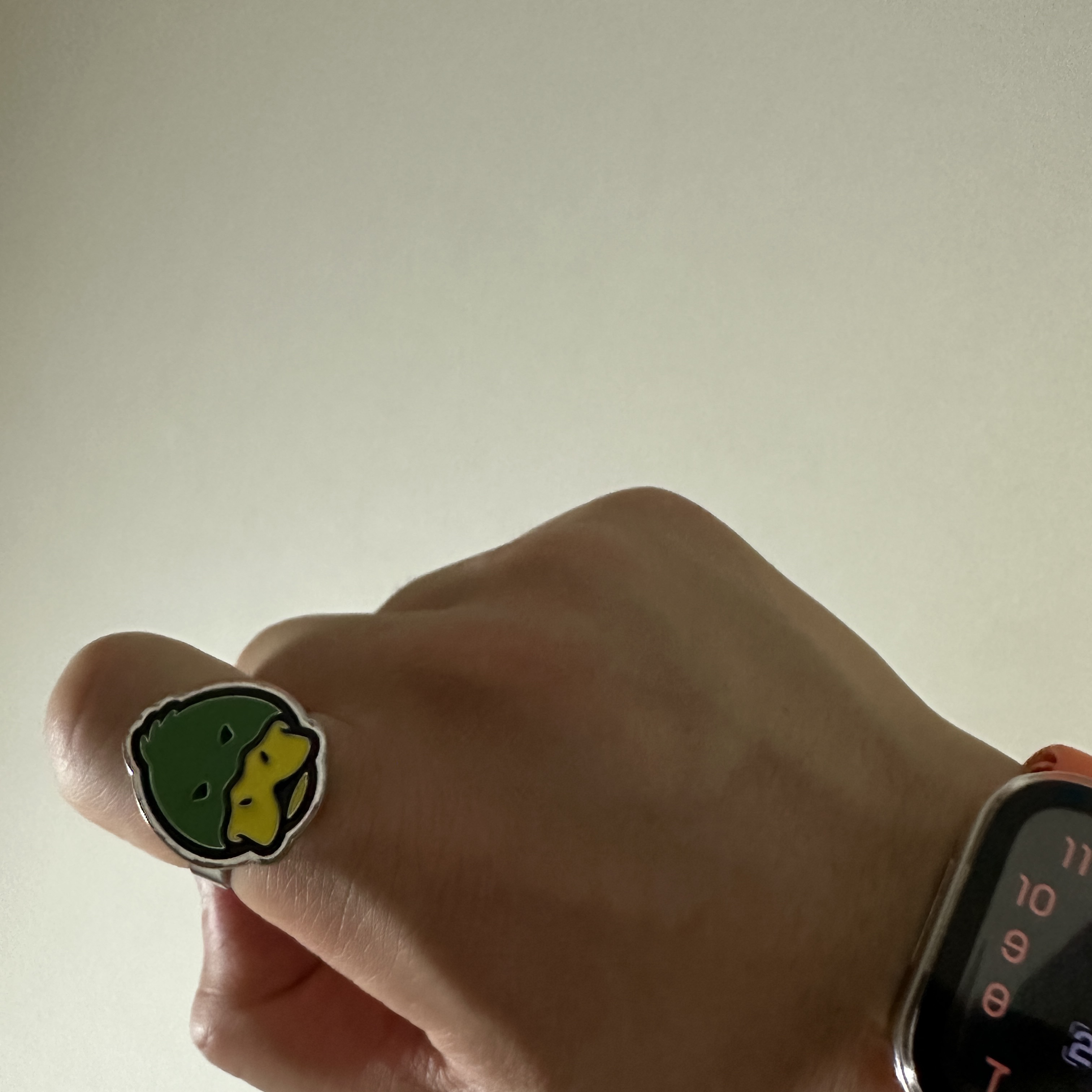 Human Made Animal Ring Duck Green 착용 스타일 - 1