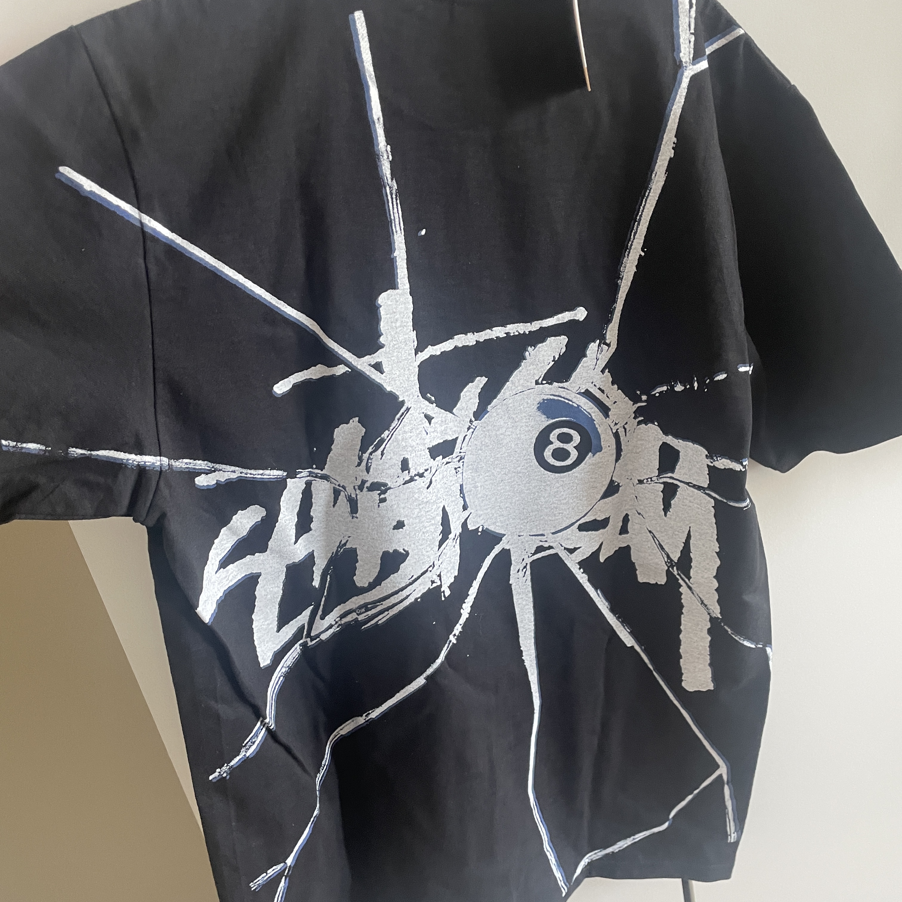 Stussy Shattered T-Shirt Black 착용 스타일 - 1