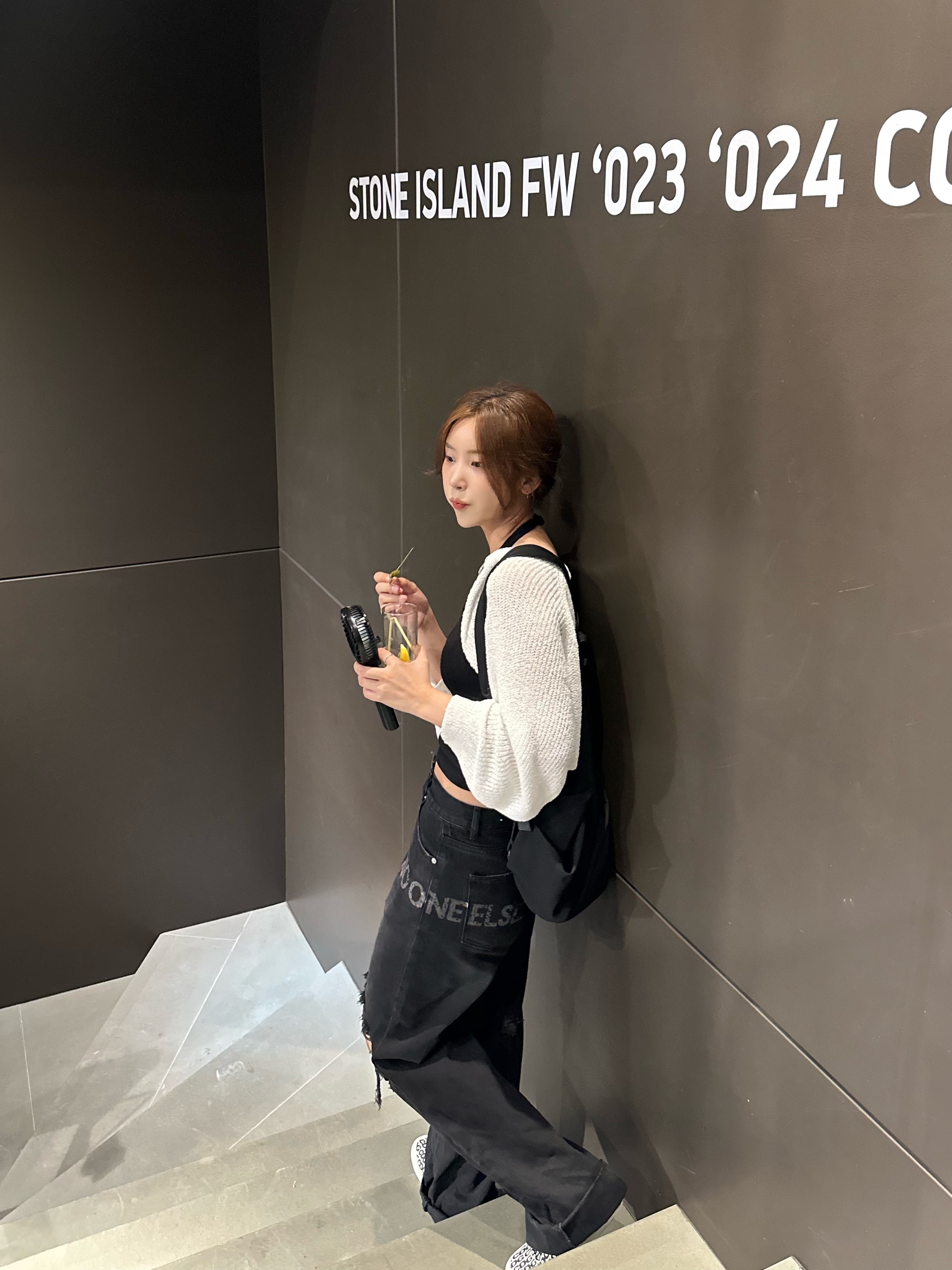 Vans Vault x CDG Slip-On LX White 착용 스타일 - 1