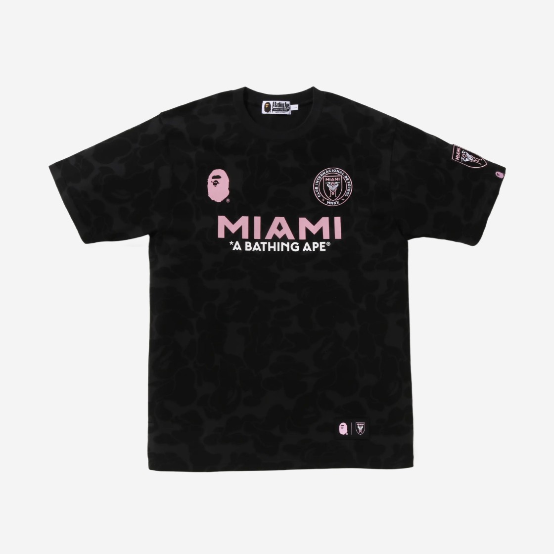 BAPE x Inter Miami CF Camo T-Shirt Black 상세 이미지 1