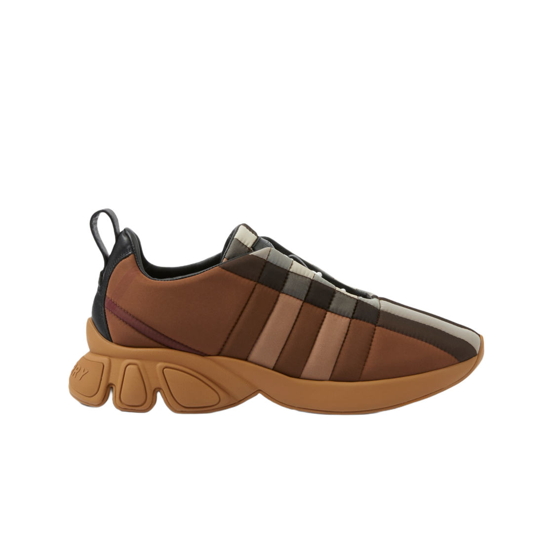 버버리 퀼티드 나일론 앤 레더 클래식 스니커즈 다크 버치 브라운(Burberry Quilted Nylon and Leather Classic Sneakers Dark Birch Brown) - 1