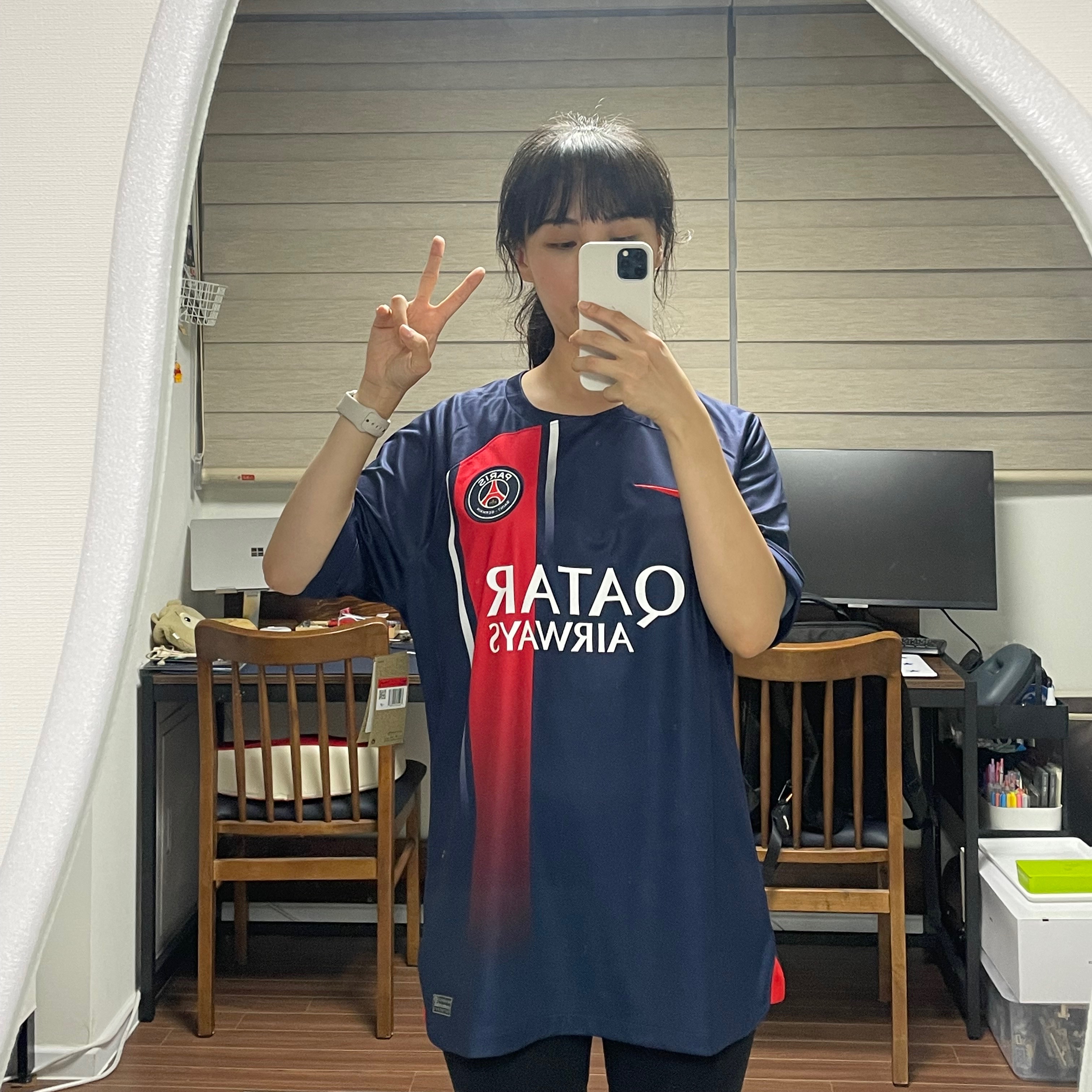 Nike Paris Saint-Germain 2023/24 Dri-Fit Stadium Home Jersey Midnight Navy (Non Marking Ver.) 착용 스타일 - 1