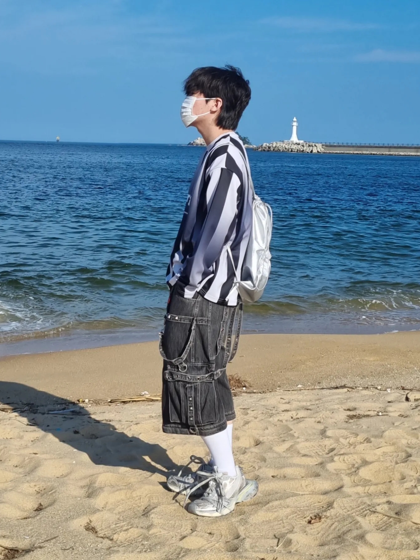 Balenciaga 3XL Sneakers Light Beige 착용 스타일 - 3