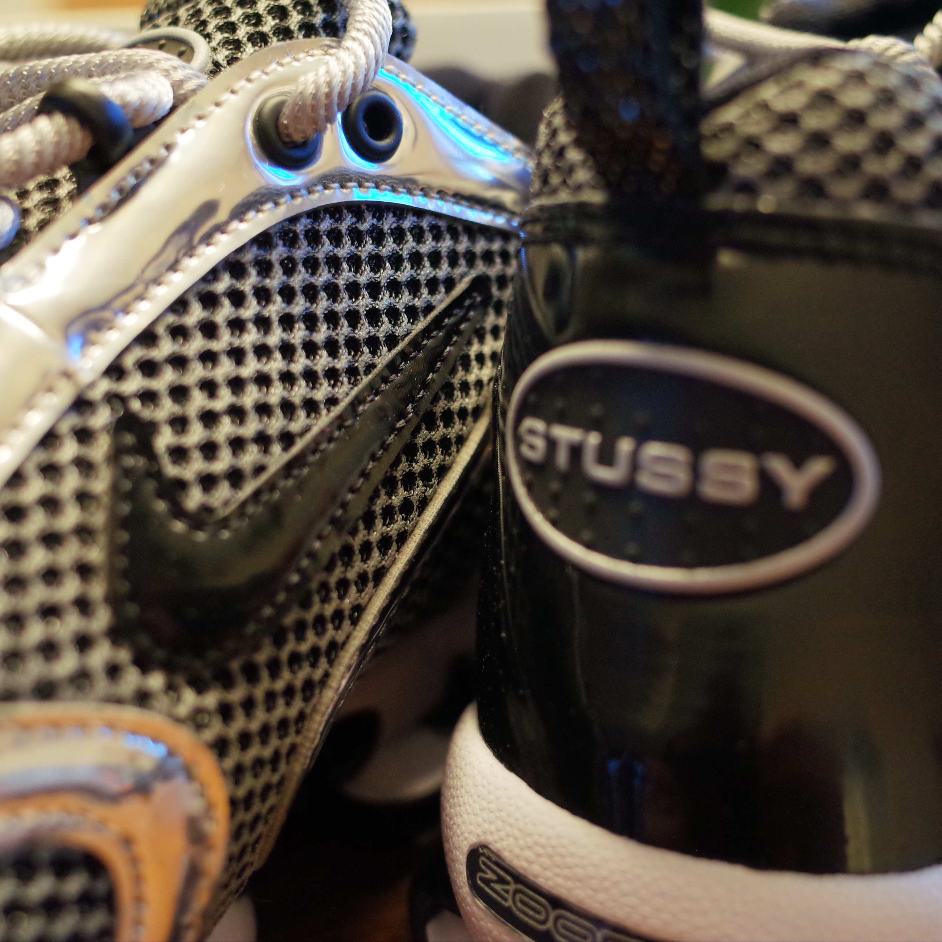 Nike x Stussy Air Zoom Spiridon Cage 2 Pure Platinum 착용 스타일