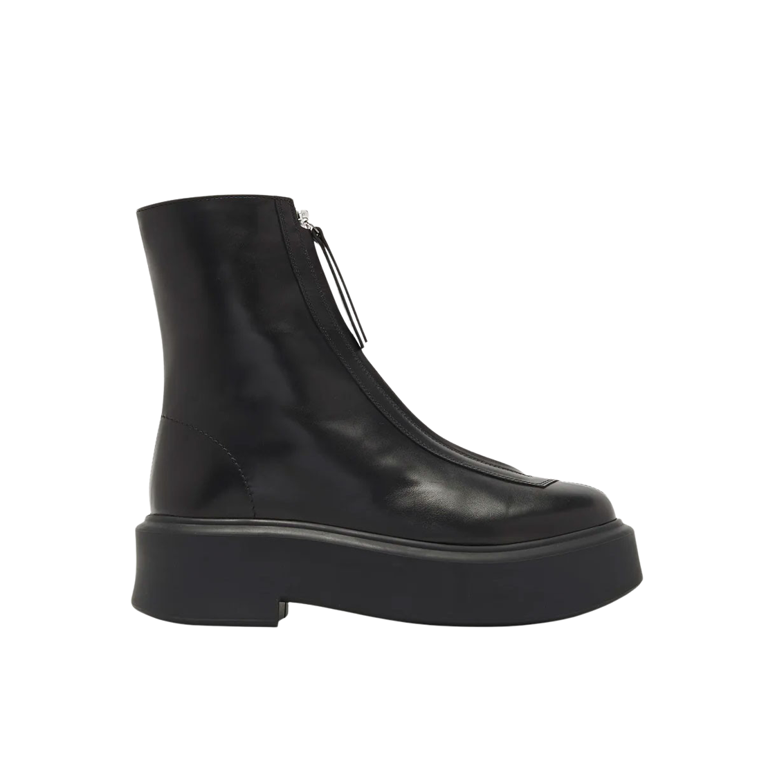 (W) 더 로우 지퍼 부츠 블랙((W) The Row Zipped Boot Black)