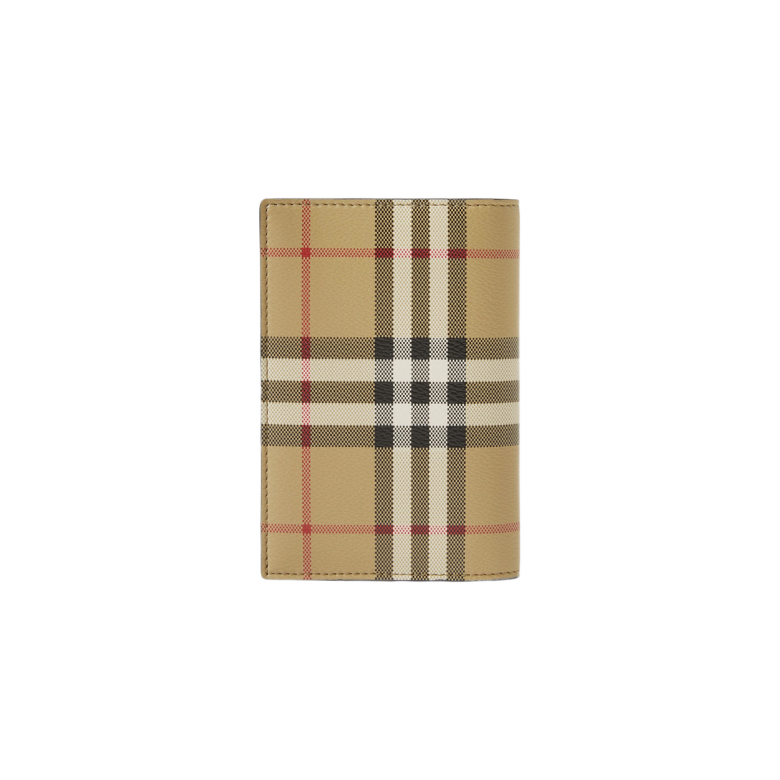 Burberry Check Leather Passport Holder Archive Beige 상세 이미지 2