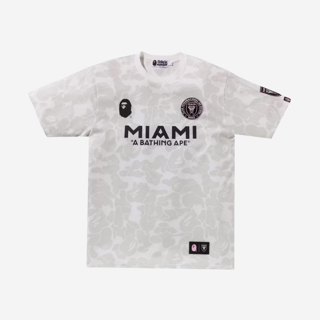 BAPE x Inter Miami CF Camo T-Shirt White 상세 이미지 1