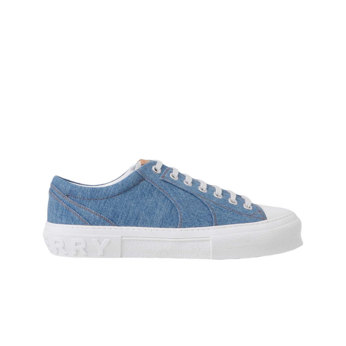 버버리 데님 스니커즈 미드 블루(Burberry Denim Sneakers Mid Blue) - 1