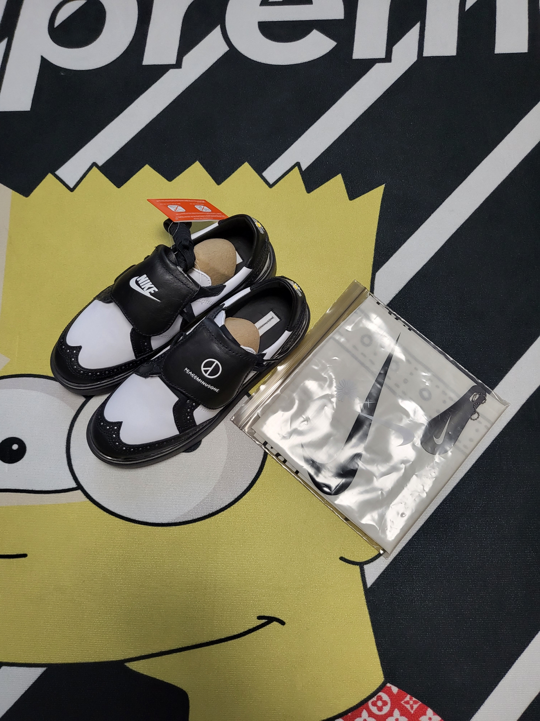 Nike x Peaceminusone Kwondo1 Black and White 착용 스타일