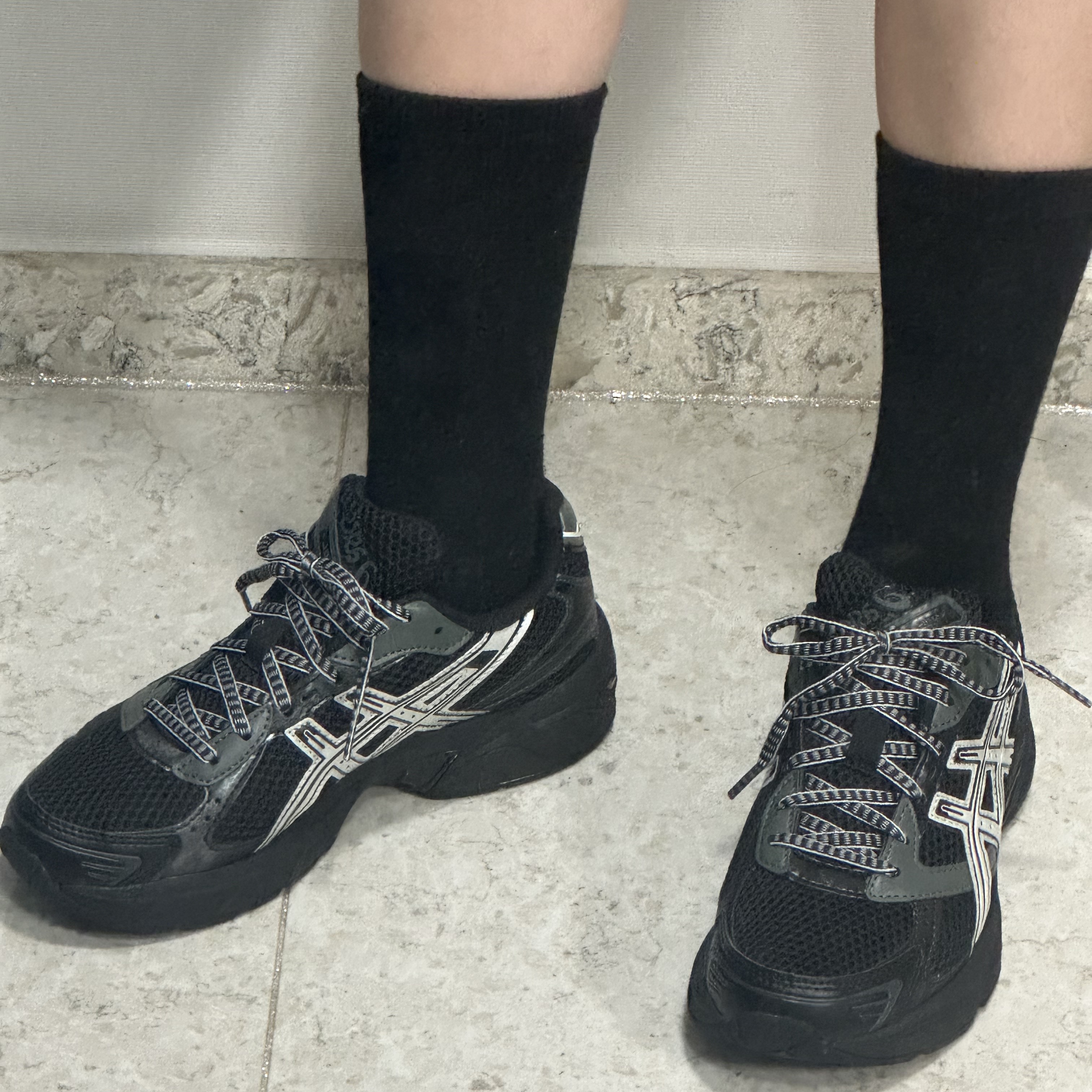 Asics Gel-1130 Black Glacier Grey - Folder Exclusive 착용 스타일