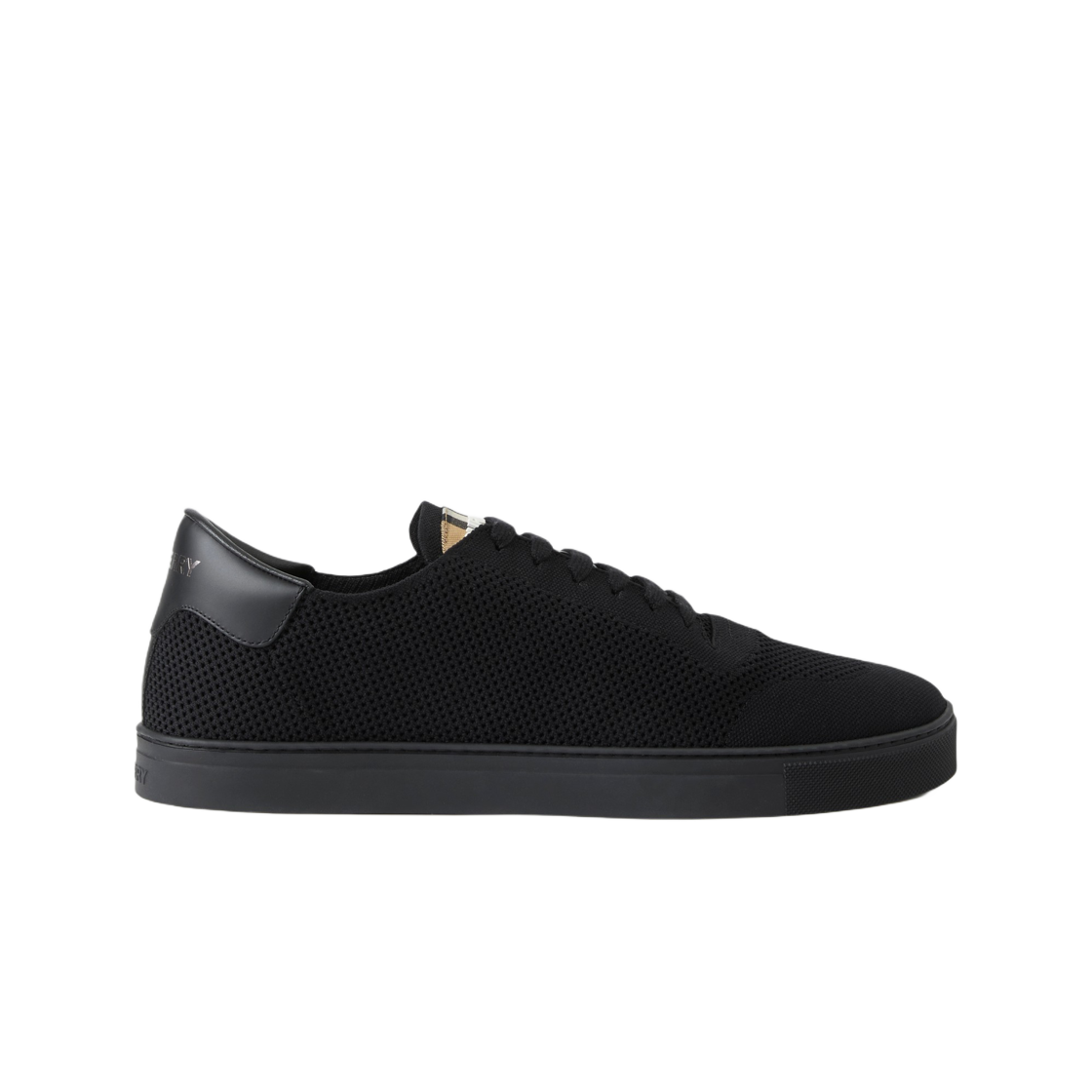 버버리 나일론 레더 앤 코튼 스니커즈 블랙(Burberry Nylon Leather and Cotton Sneakers Black) - 1