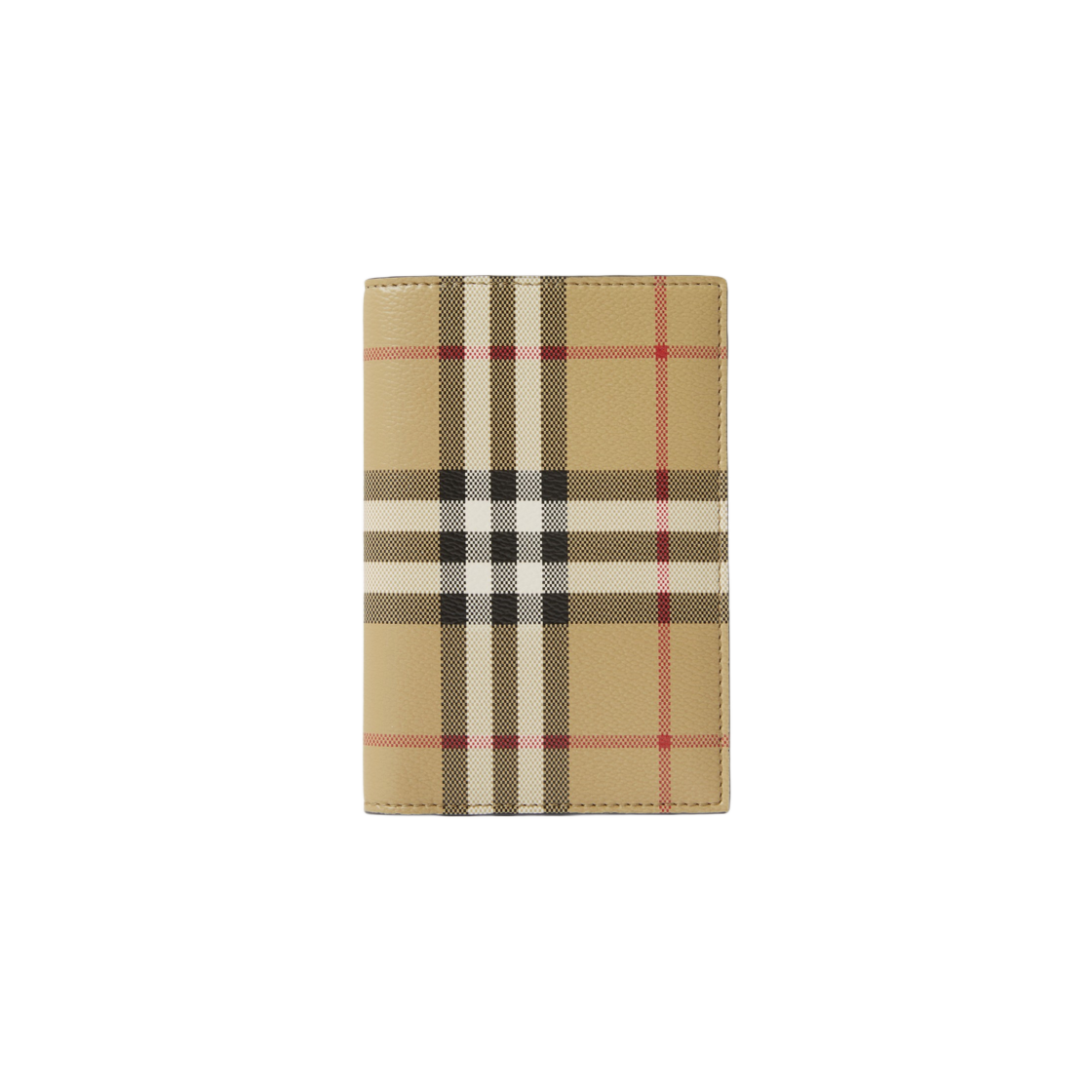 Burberry Check Leather Passport Holder Archive Beige 상세 이미지 1