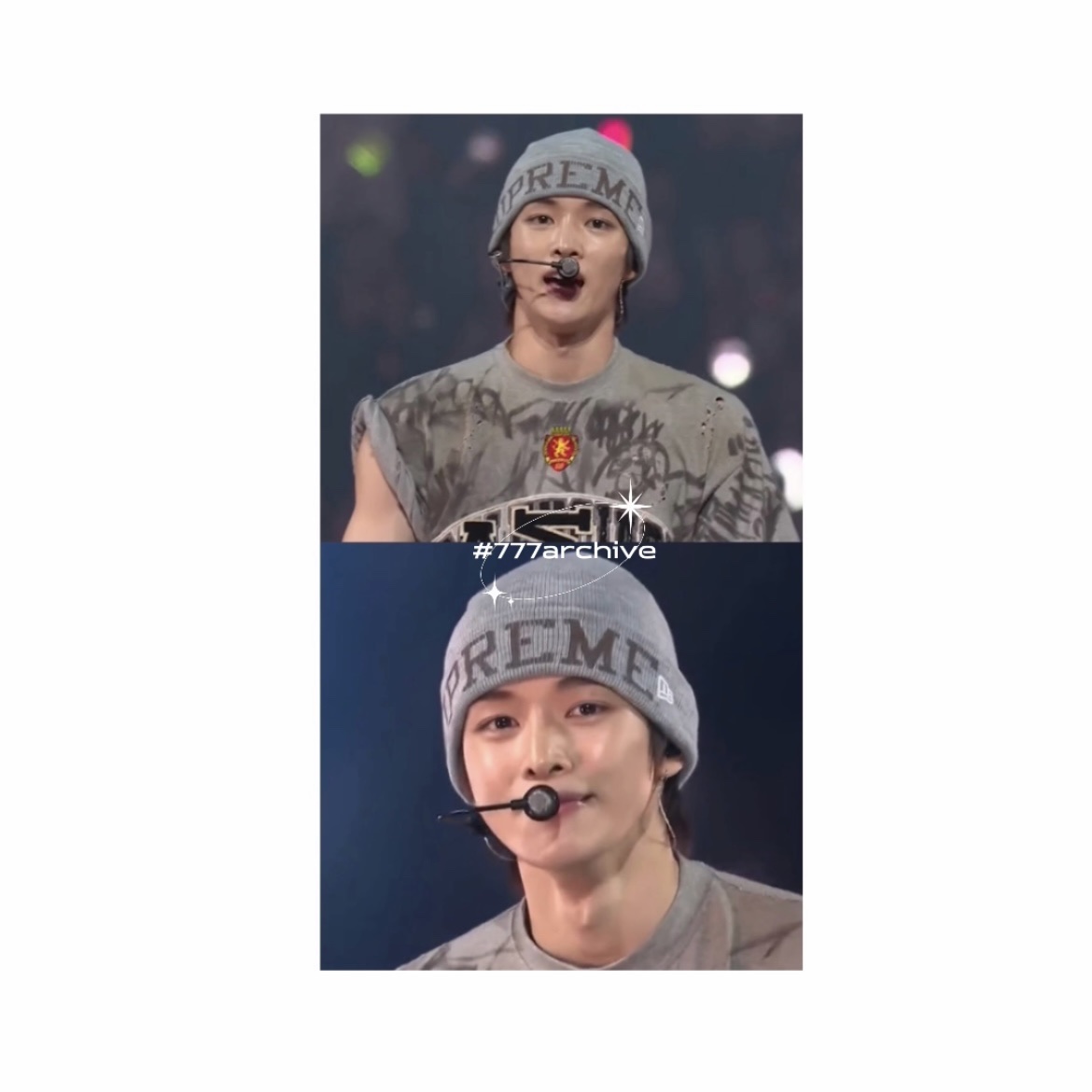 Supreme New Era Varsity Beanie Heather Grey - 23FW 착용 스타일 - 1