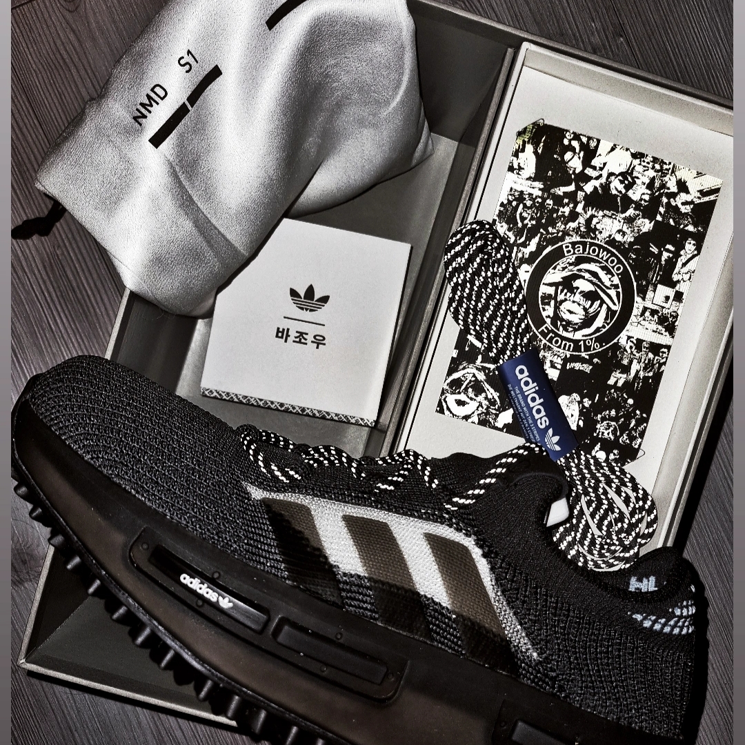 Adidas x Bajowoo NMD S1 Carbon Core Black 착용 스타일
