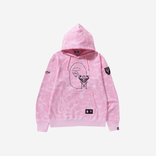 BAPE x Inter Miami CF Camo Pullover Hoodie Pink