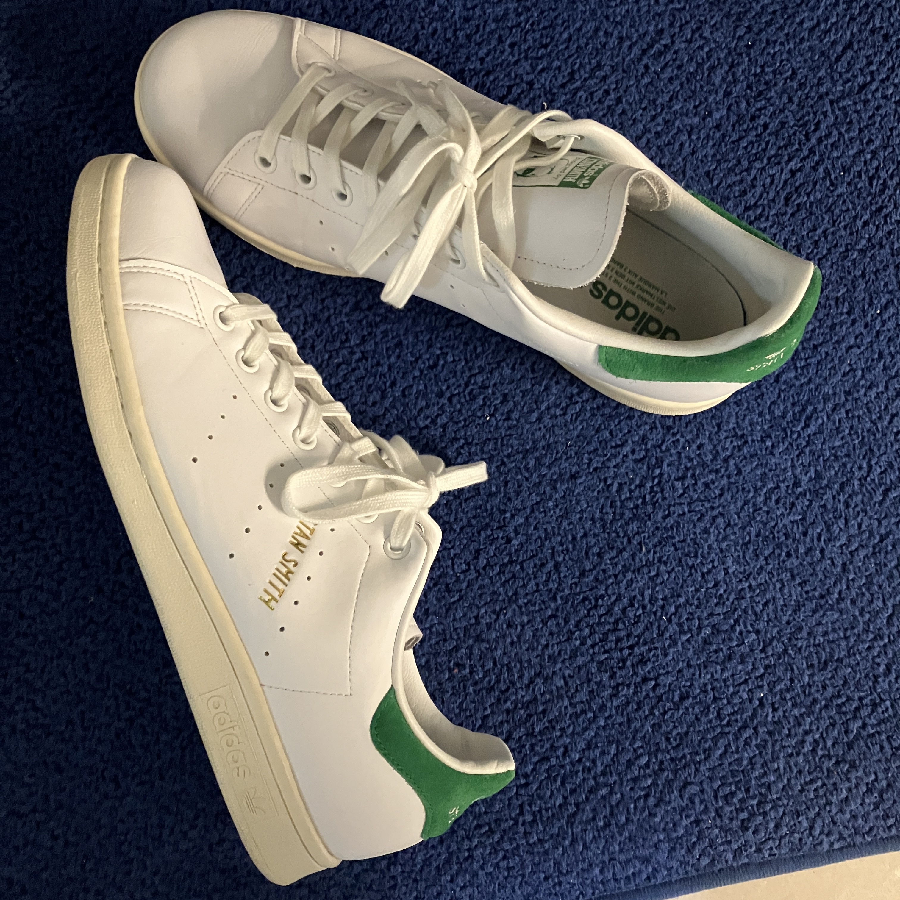 (W) Adidas Stan Smith White Green 착용 스타일