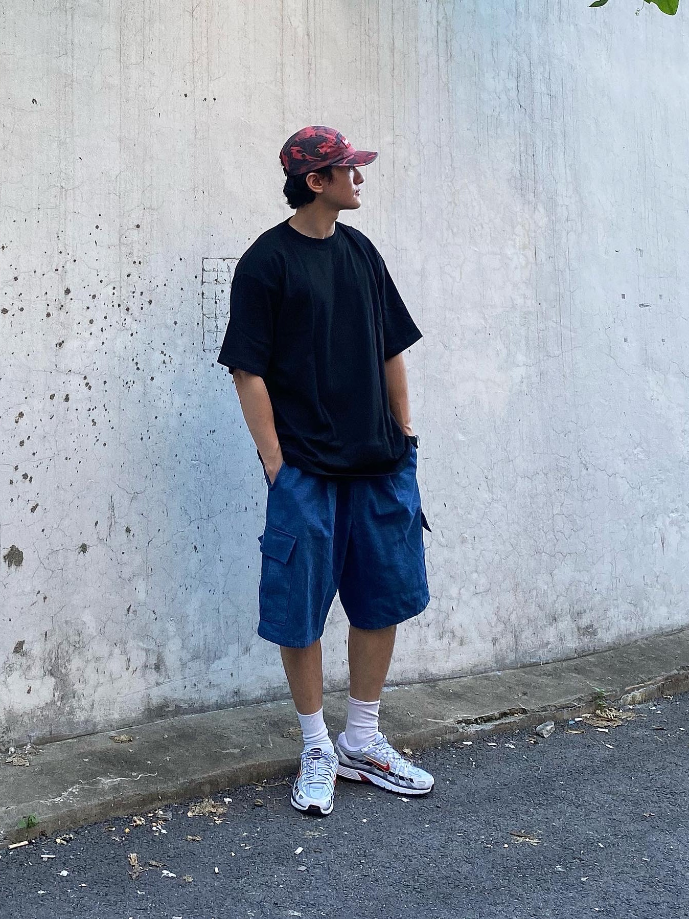 Supreme Military Camp Cap Red Camo - 23SS 착용 스타일 - 1