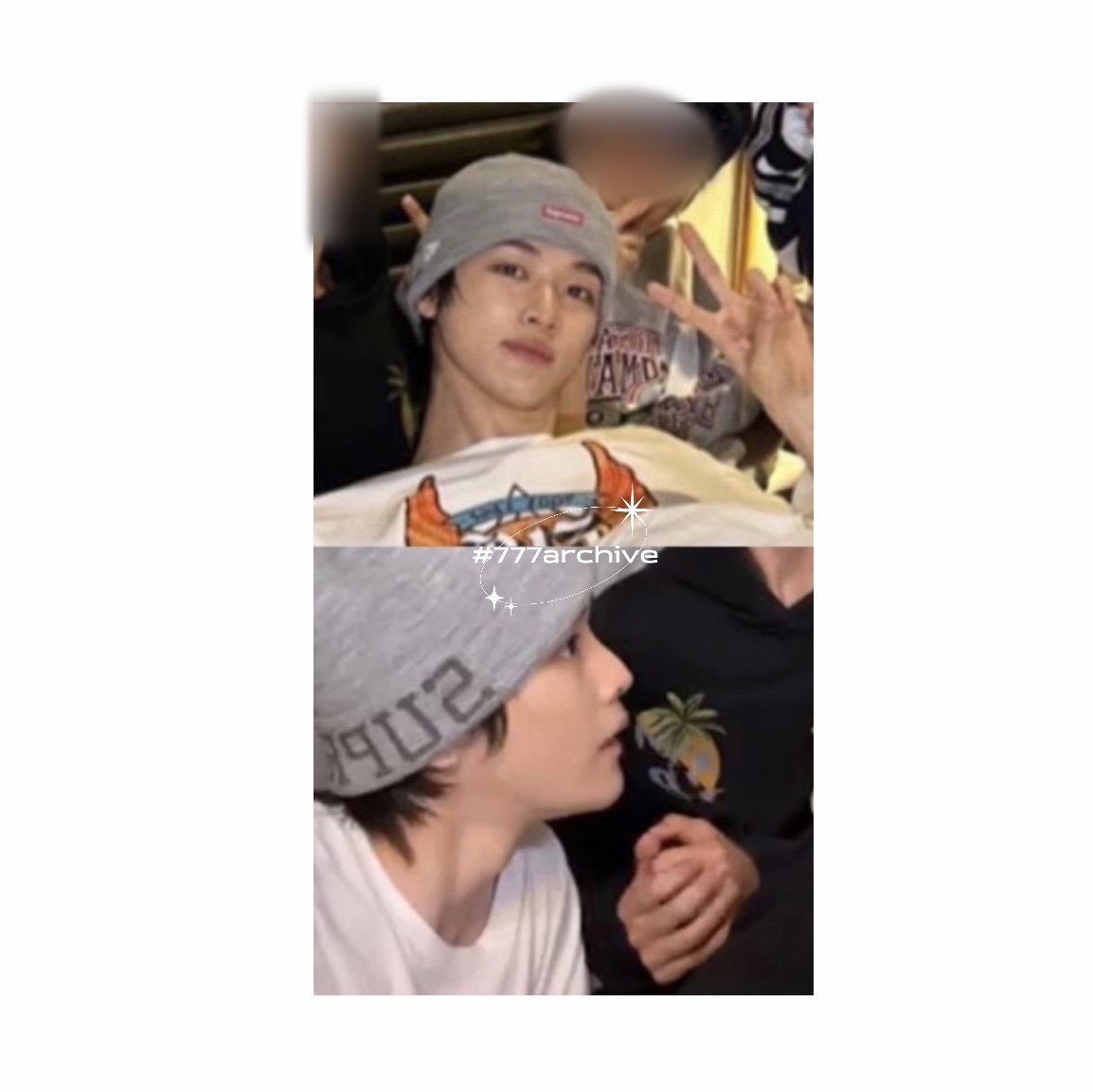 Supreme New Era Varsity Beanie Heather Grey - 23FW 착용 스타일 - 3