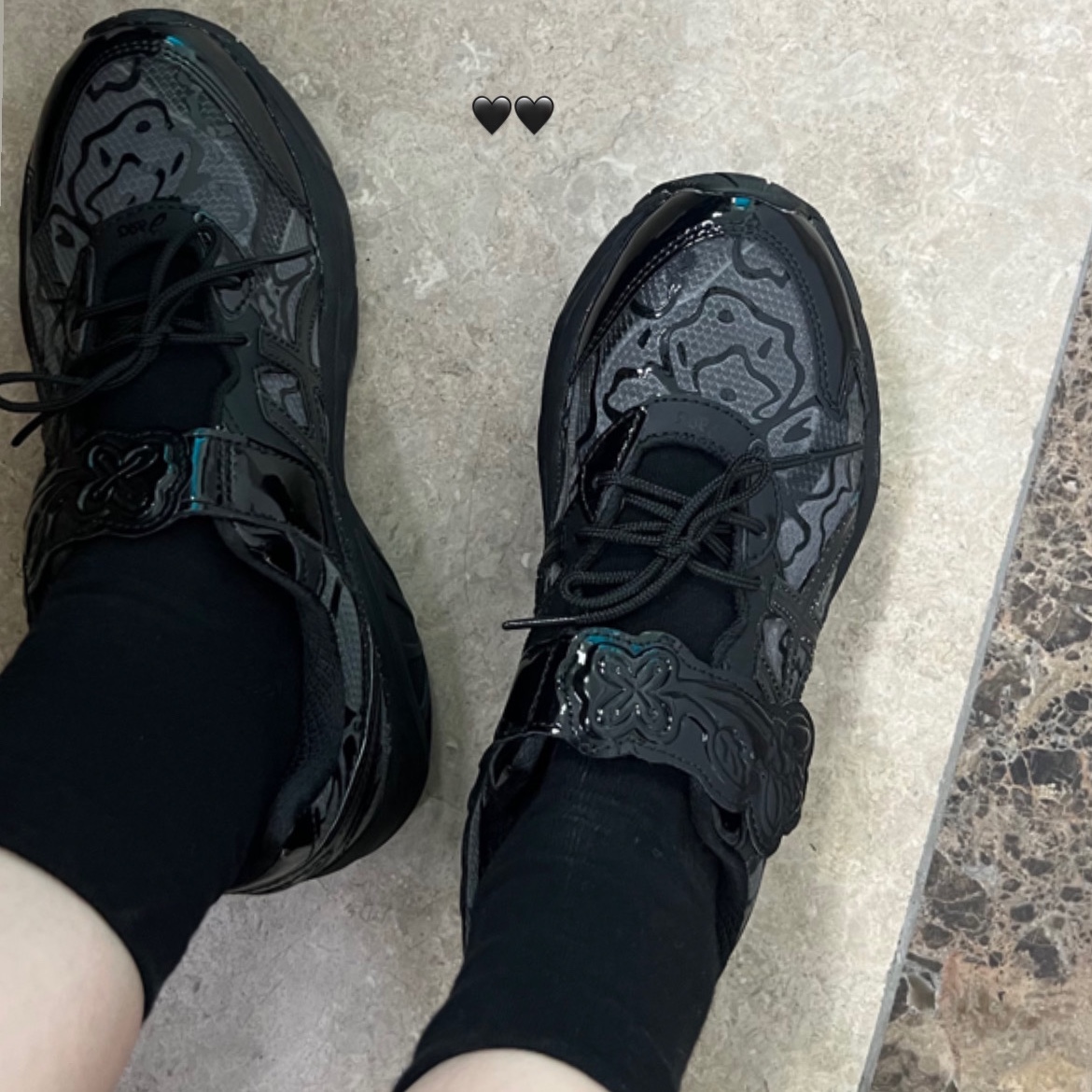 Asics x Cecilie Bahnsen GT-2160 Black 착용 스타일