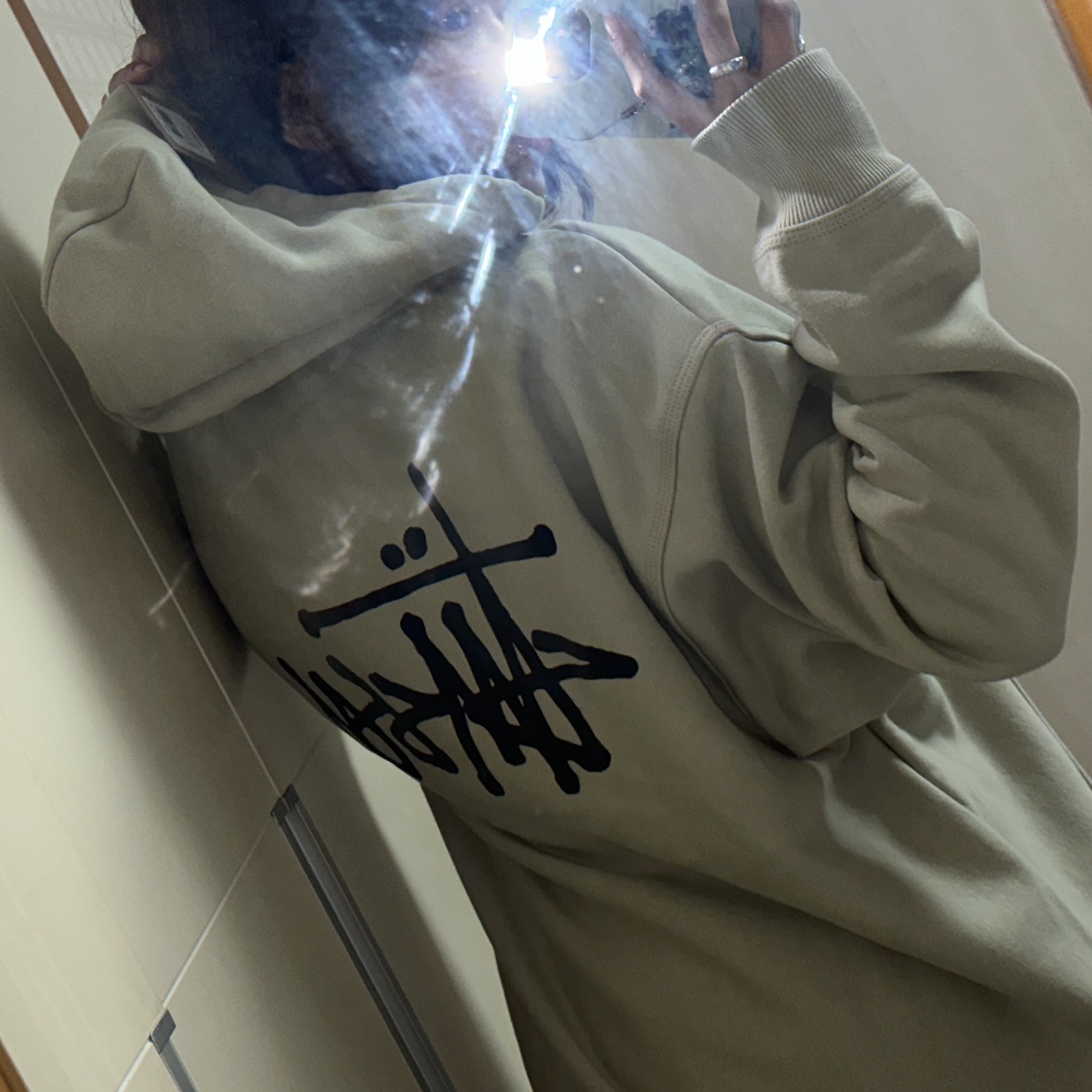 Stussy Basic Stussy Pigment Dyed Hoodie Artichoke 착용 스타일 - 2