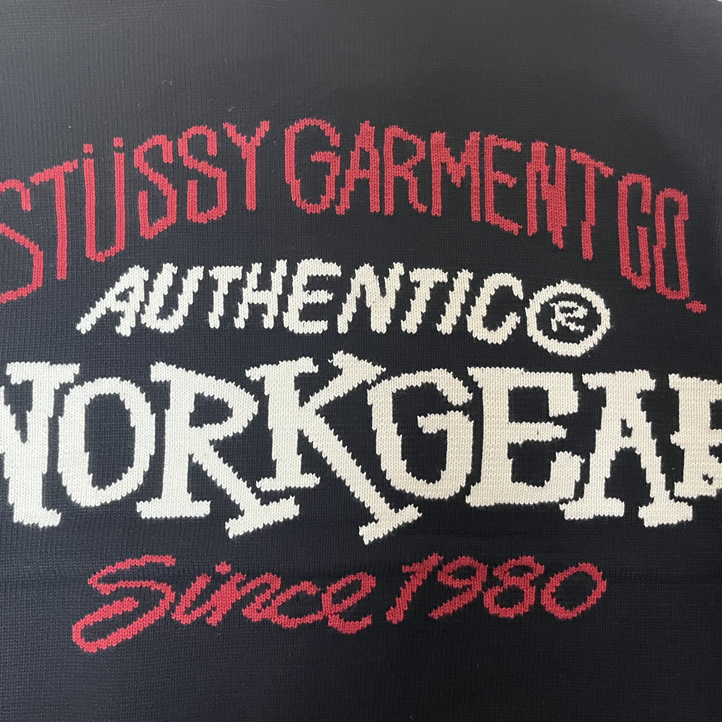 Stussy Authentic Workgear Sweater Black 착용 스타일 - 2