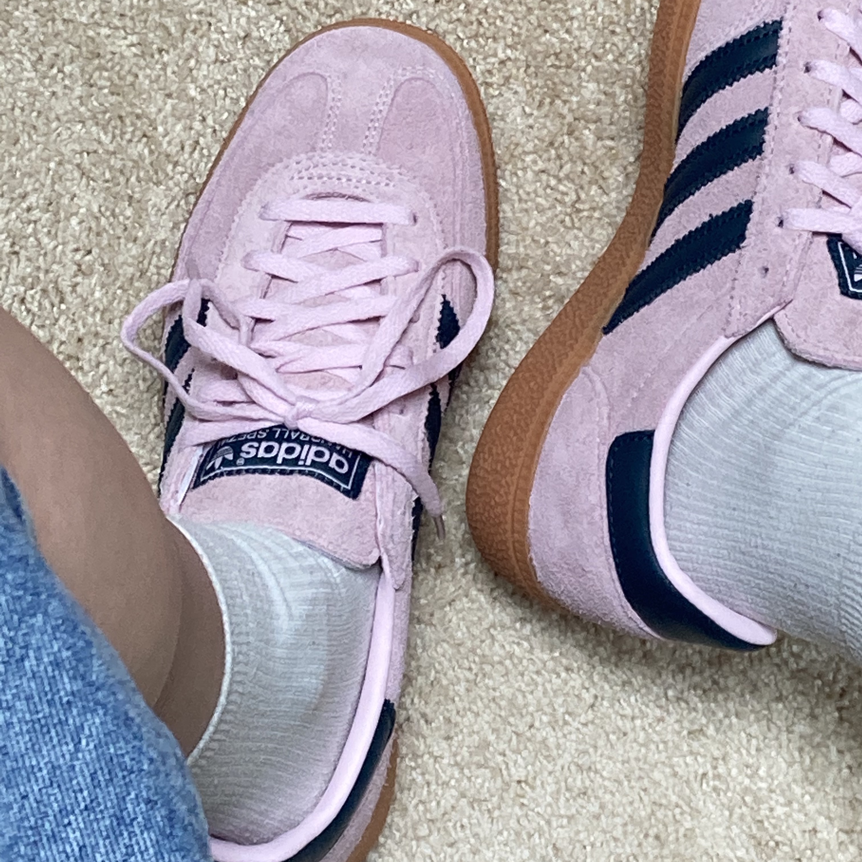 (W) Adidas Spezial Handball Clear Pink 착용 스타일