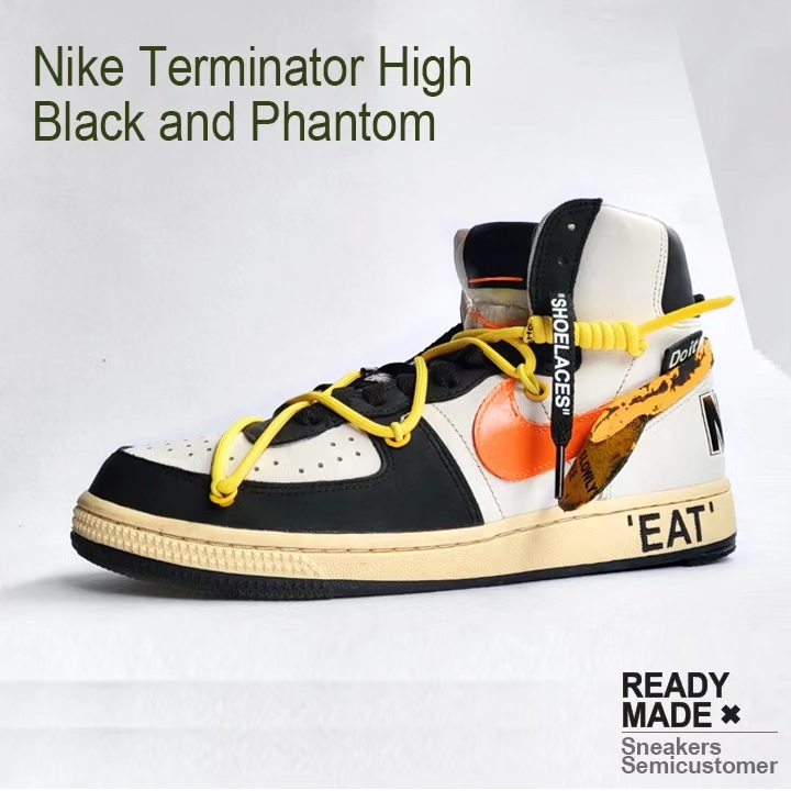 Nike Terminator High Black and Phantom 착용 스타일 - 1