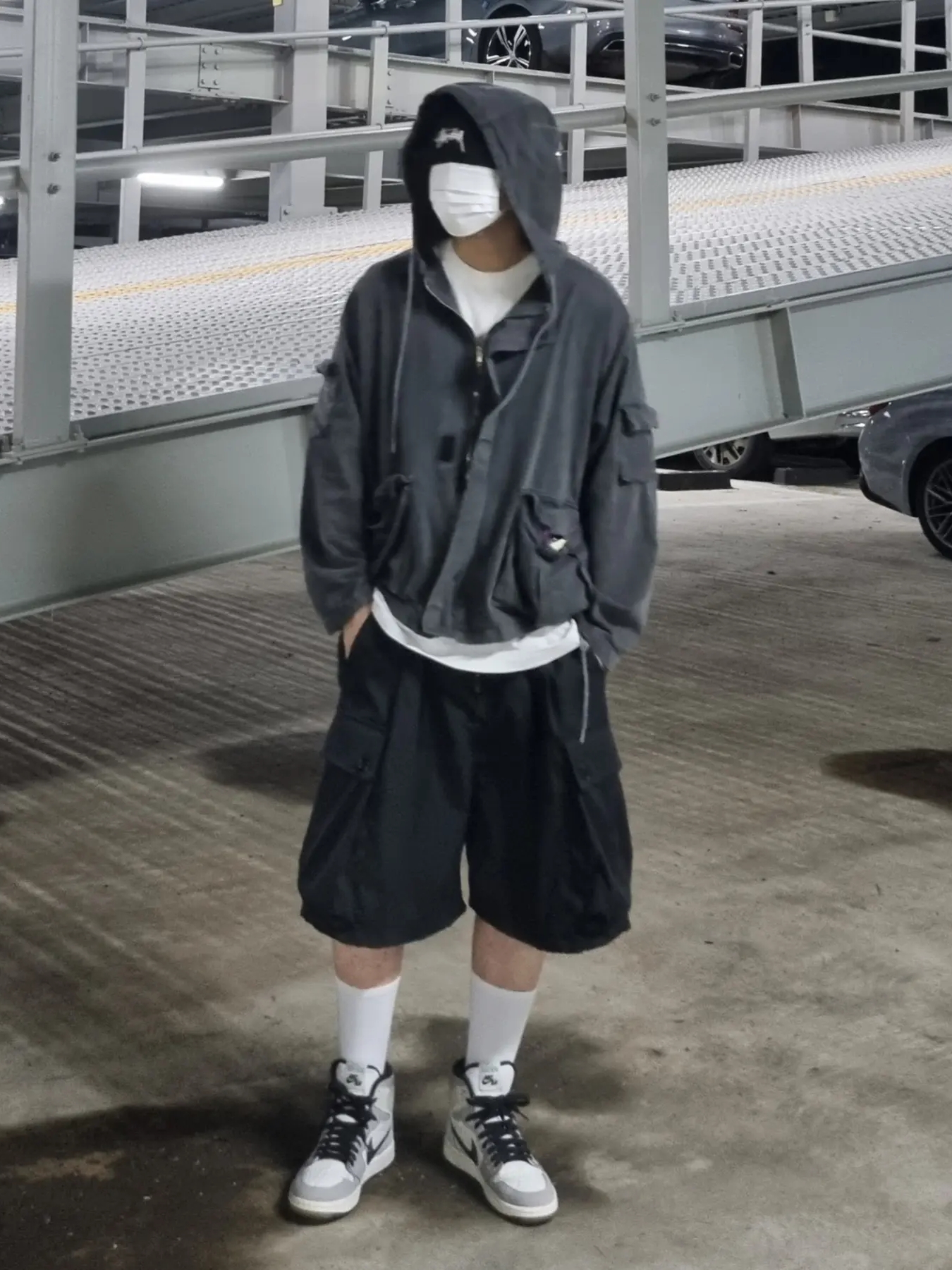 Nike x Stussy Cuff Beanie Black, Jordan 1 Element Gore-Tex Sail 착용 스타일 - 3