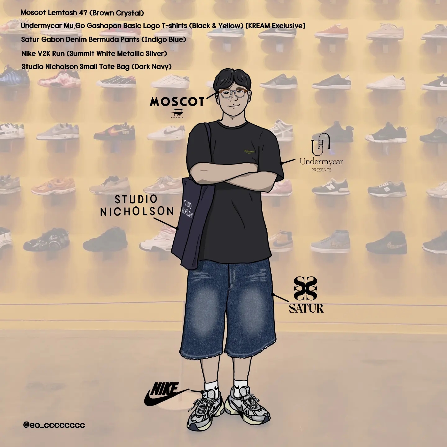 Nike V2K Run Summit White Metallic Silver 착용 스타일 - 2