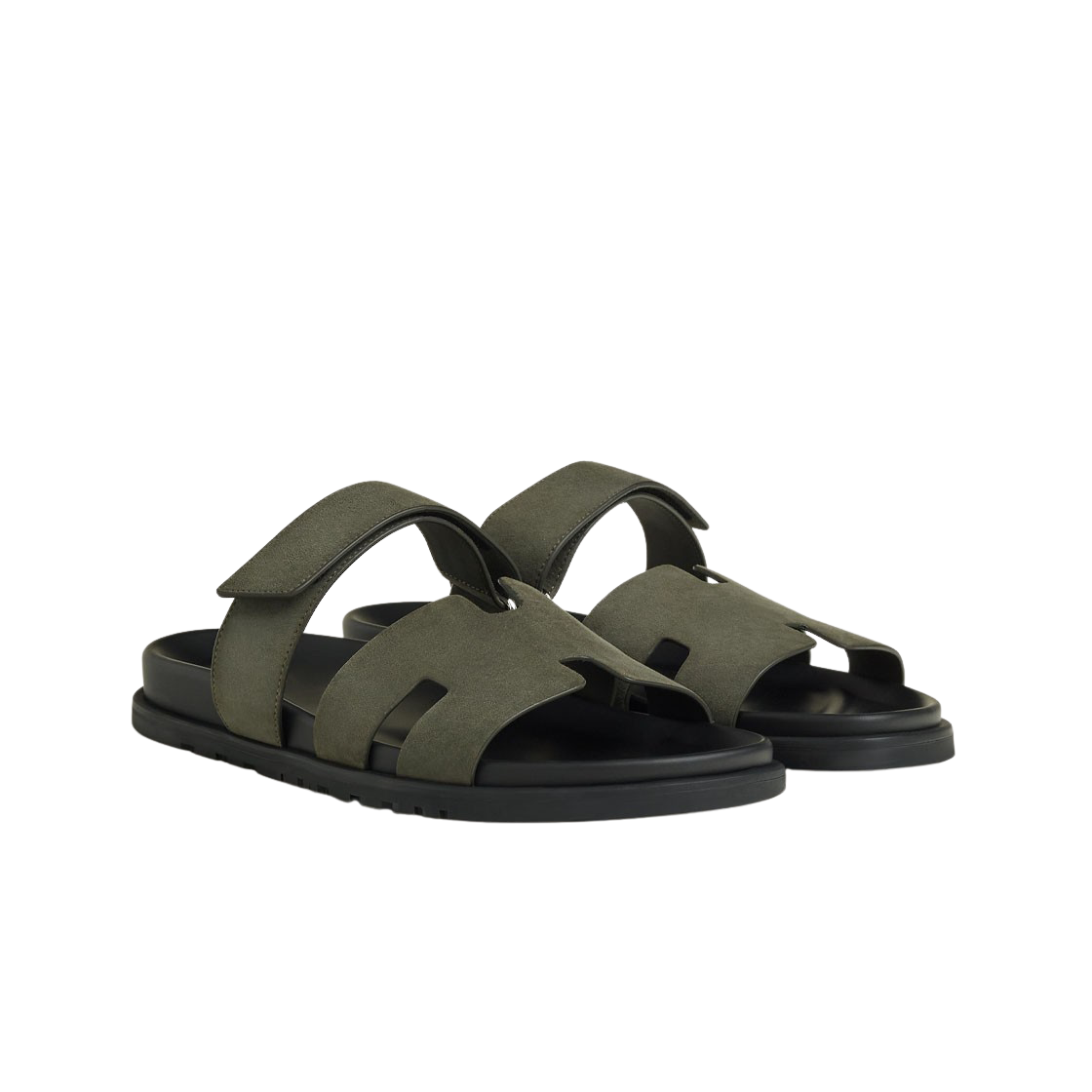 에르메스 시프레 샌들 스웨이드 고트스킨 & 베르 포레(Hermes Chypre Sandal Suede Goatskin & Vert Foret) - 2