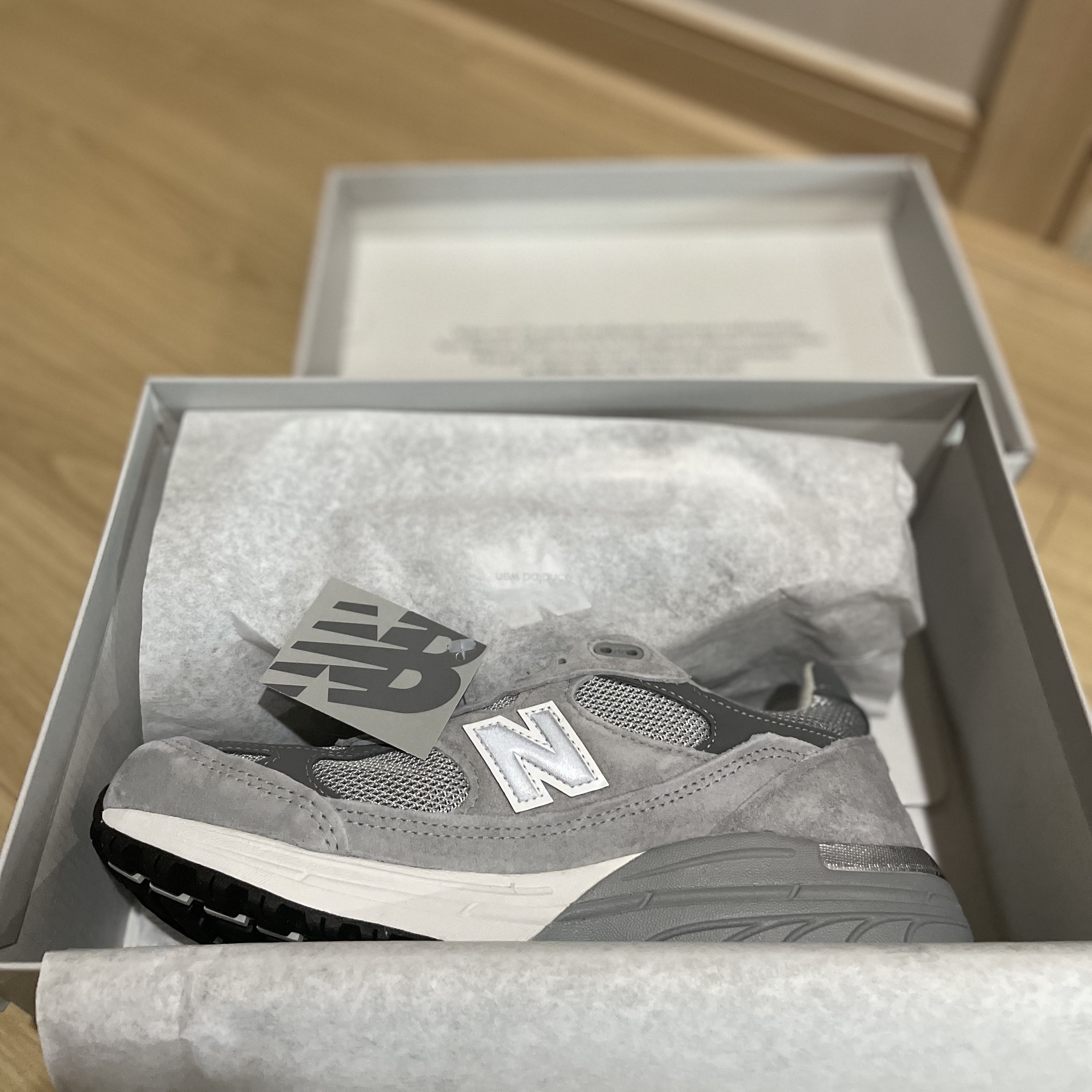 New Balance 993 Made in USA Grey - D Standard 착용 스타일 - 3