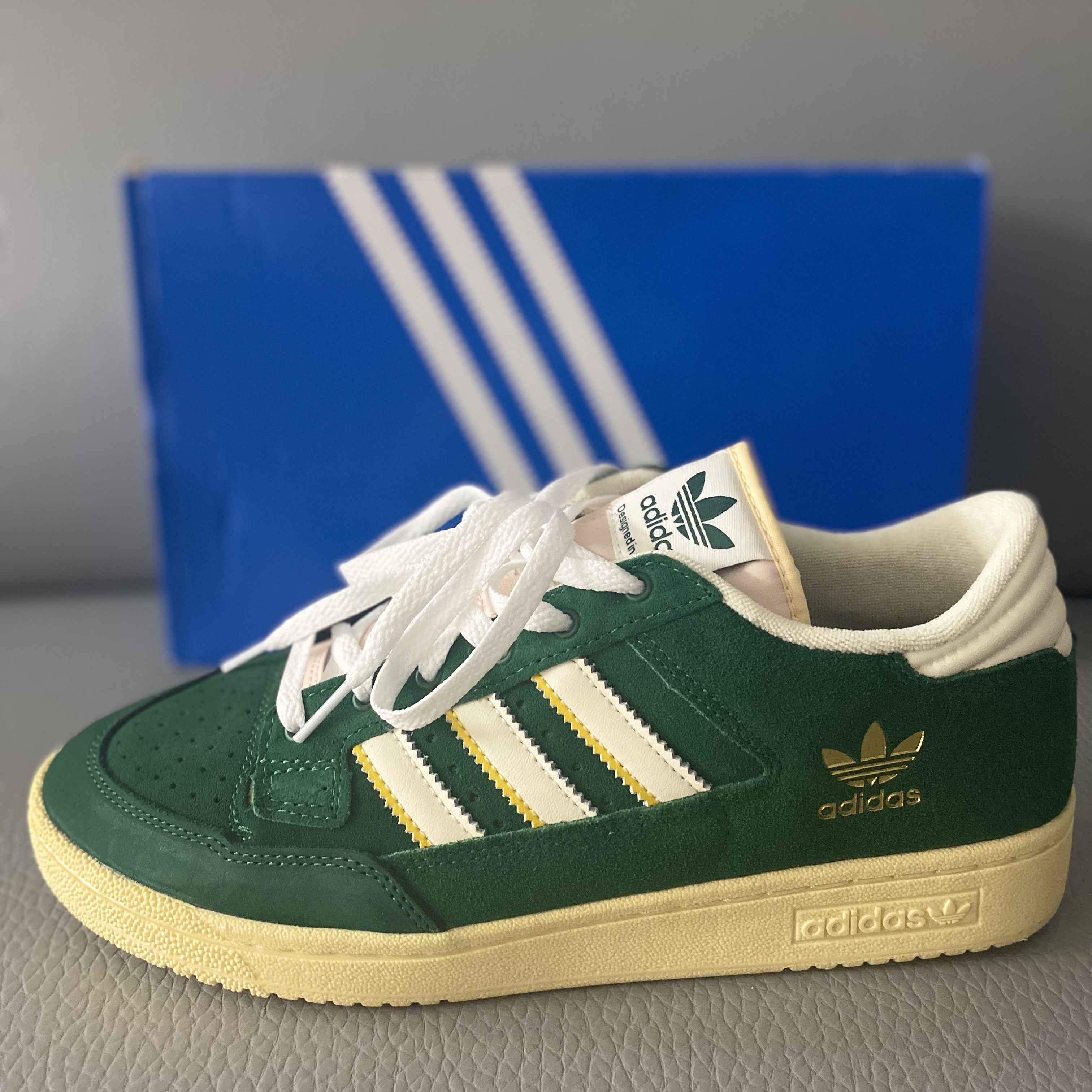 Adidas Centennial 85 Low Collegiate Green Cream White 착용 스타일