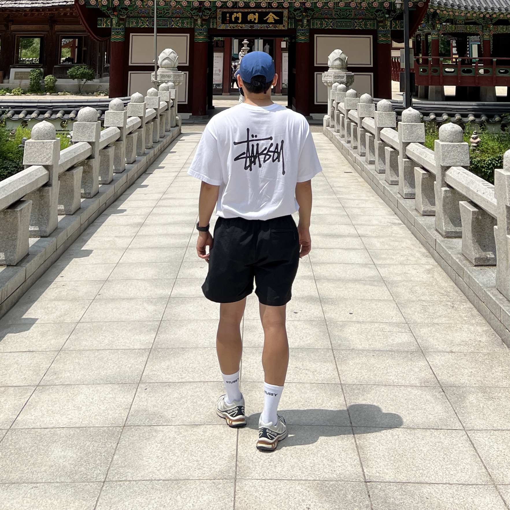 Nike x Stussy NRG Crew Socks White Black 착용 스타일