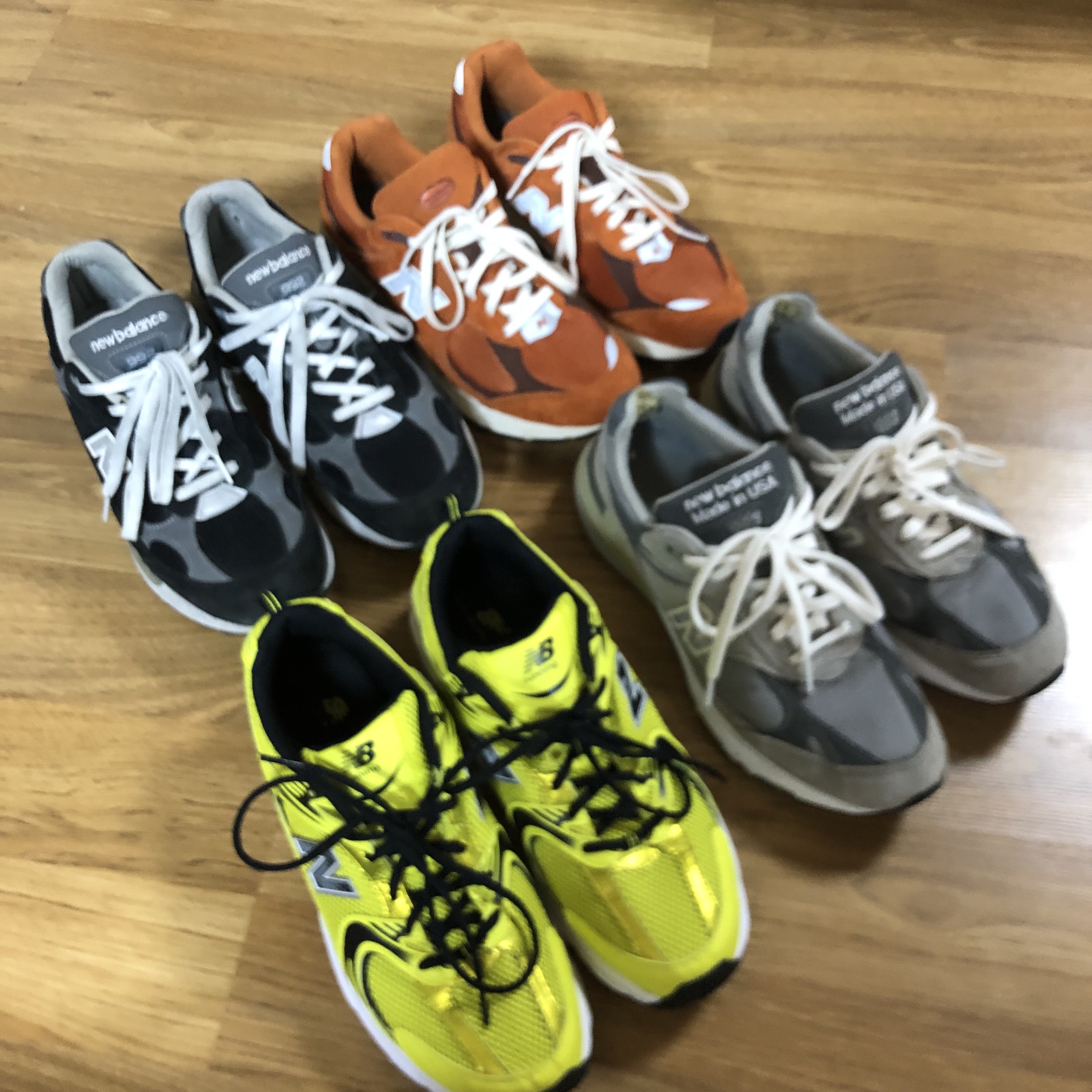 New Balance 992 Made in USA Black Grey, New Balance 993 Made in USA Grey - D Standard 착용 스타일