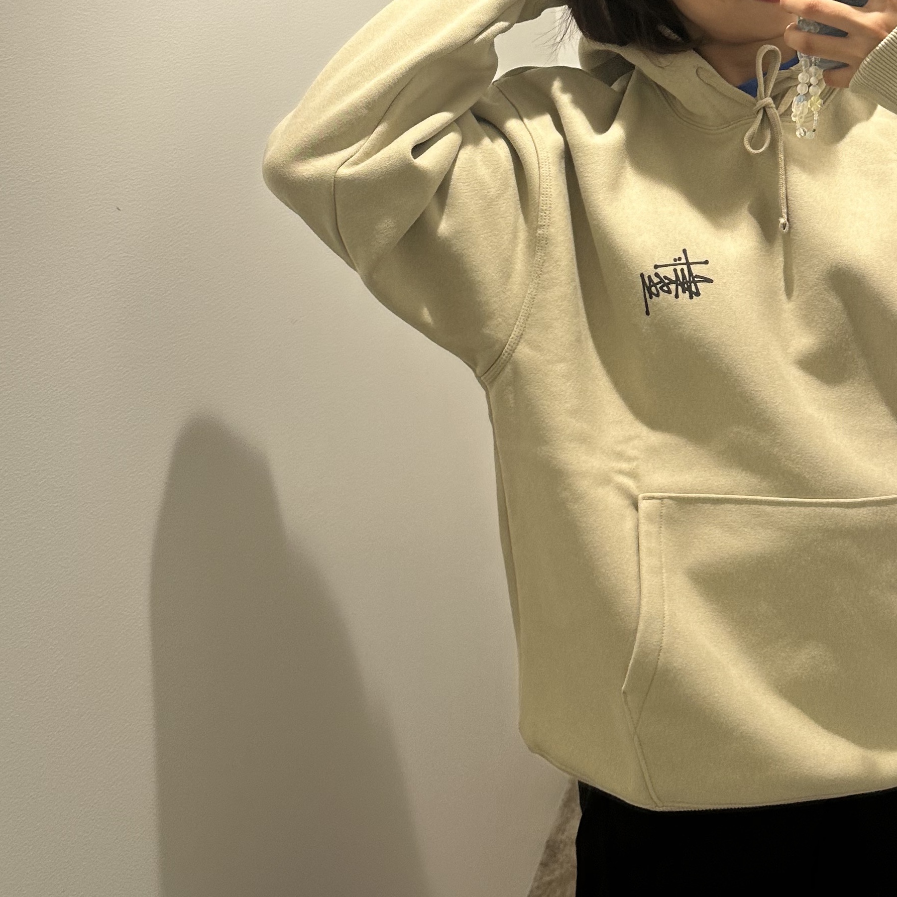 Stussy Basic Stussy Pigment Dyed Hoodie Artichoke 착용 스타일 - 2