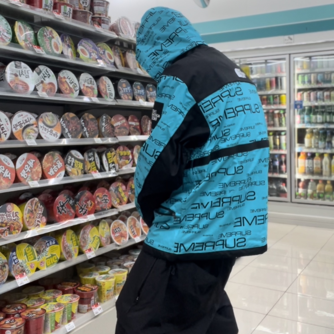 Supreme x The North Face Steep Tech Apogee Jacket Teal - 21FW 착용 스타일 - 1