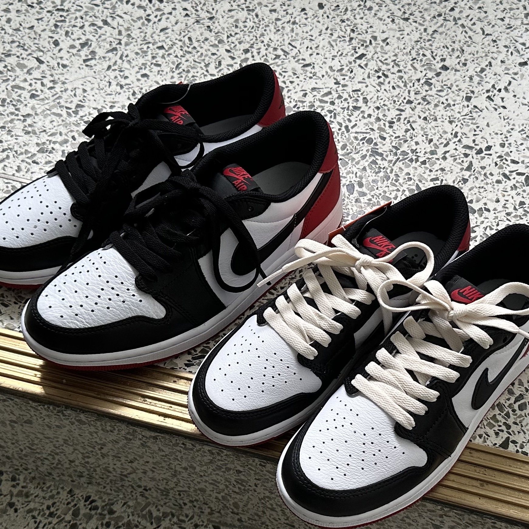 Jordan 1 Retro Low OG Black Toe, (GS) Jordan 1 Retro Low OG Black Toe 착용 스타일