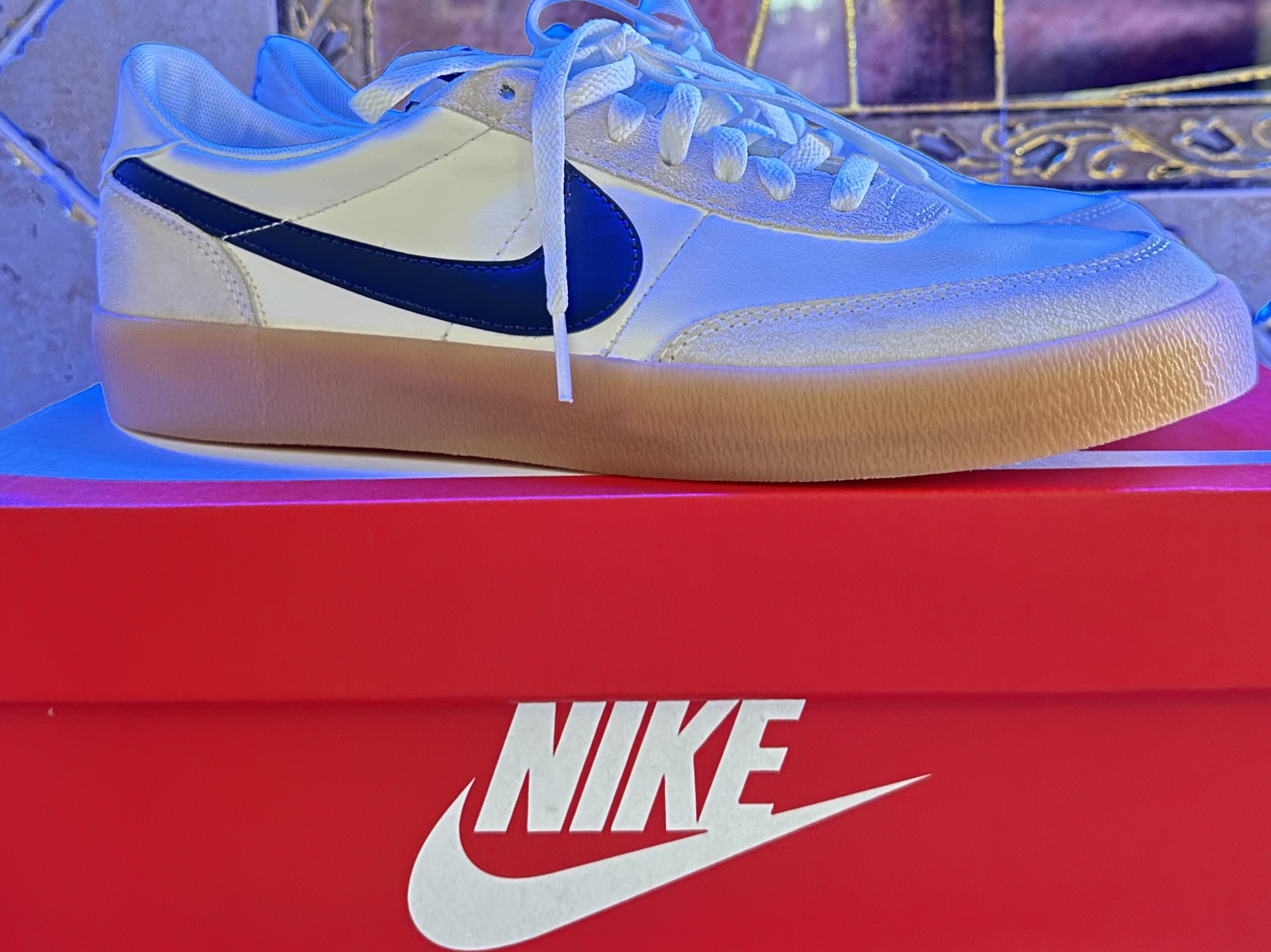 Nike x J.Crew Killshot 2 Sail Midnight Navy 착용 스타일