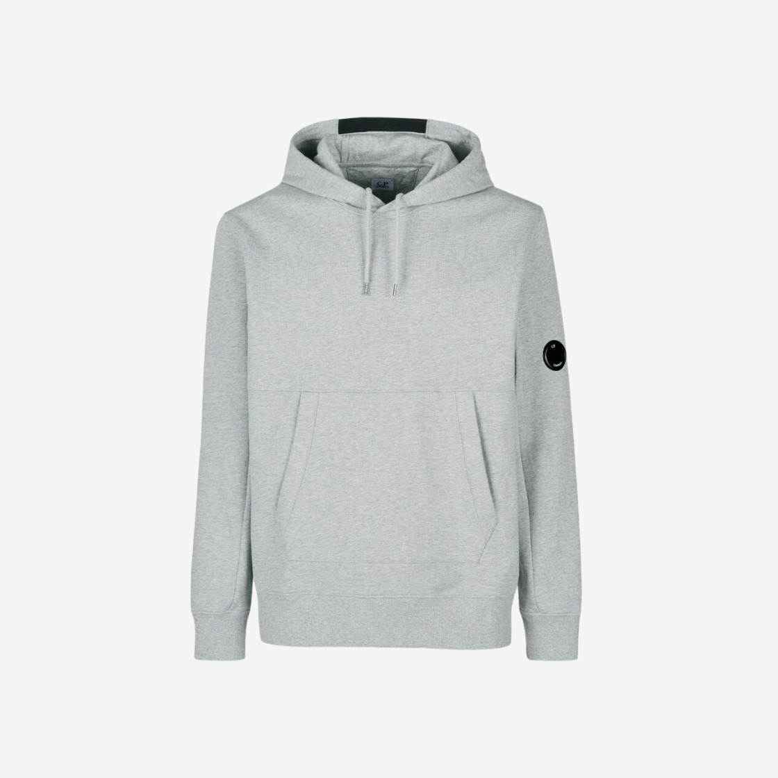 C.P. Company Diagonal Raised Fleece Hoodie Grey Melange - 23SS 상세 이미지 1