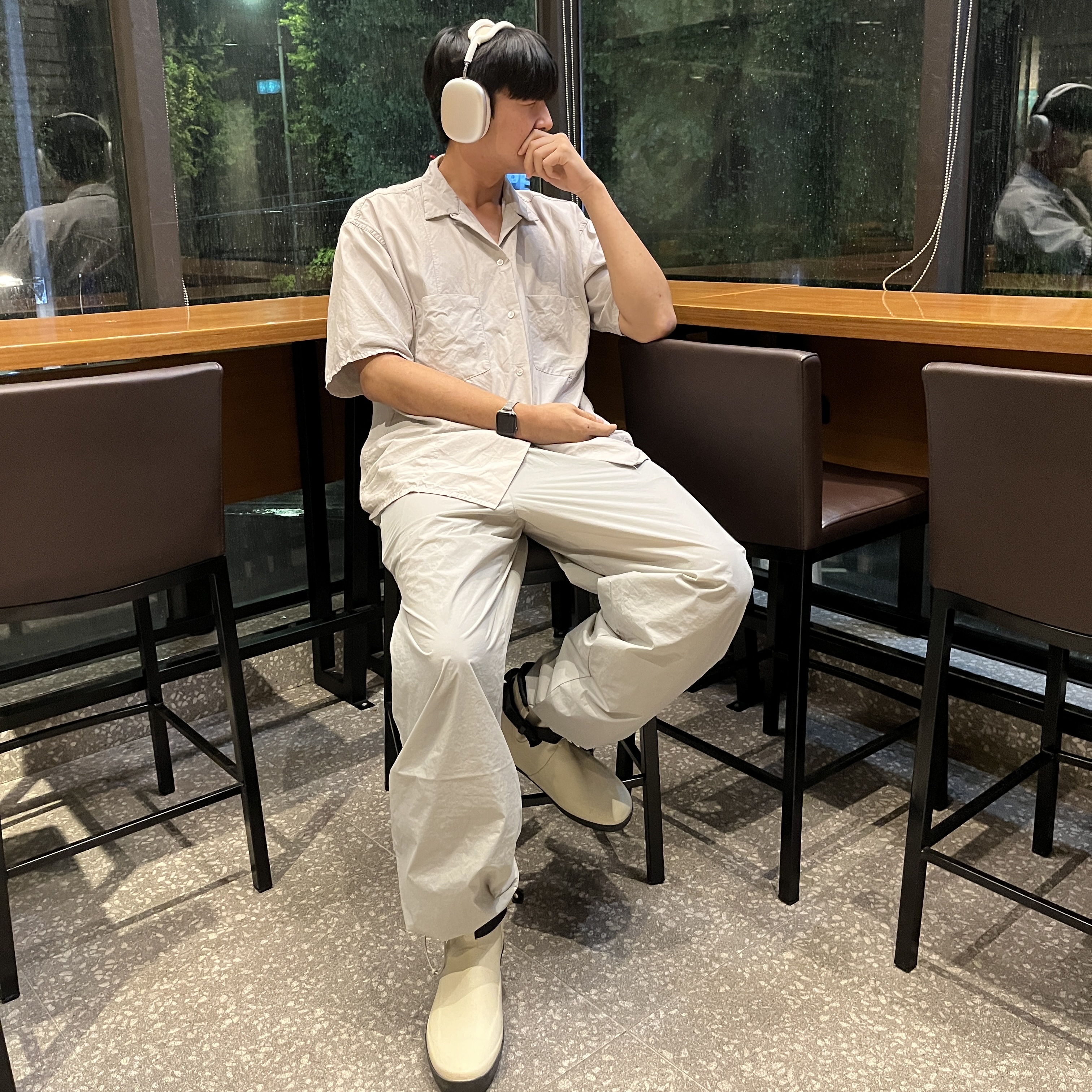Moonstar 810s ET027 Marke Modi White, Apple AirPods Max Lightning Silver (Korean Ver.) 착용 스타일 - 2