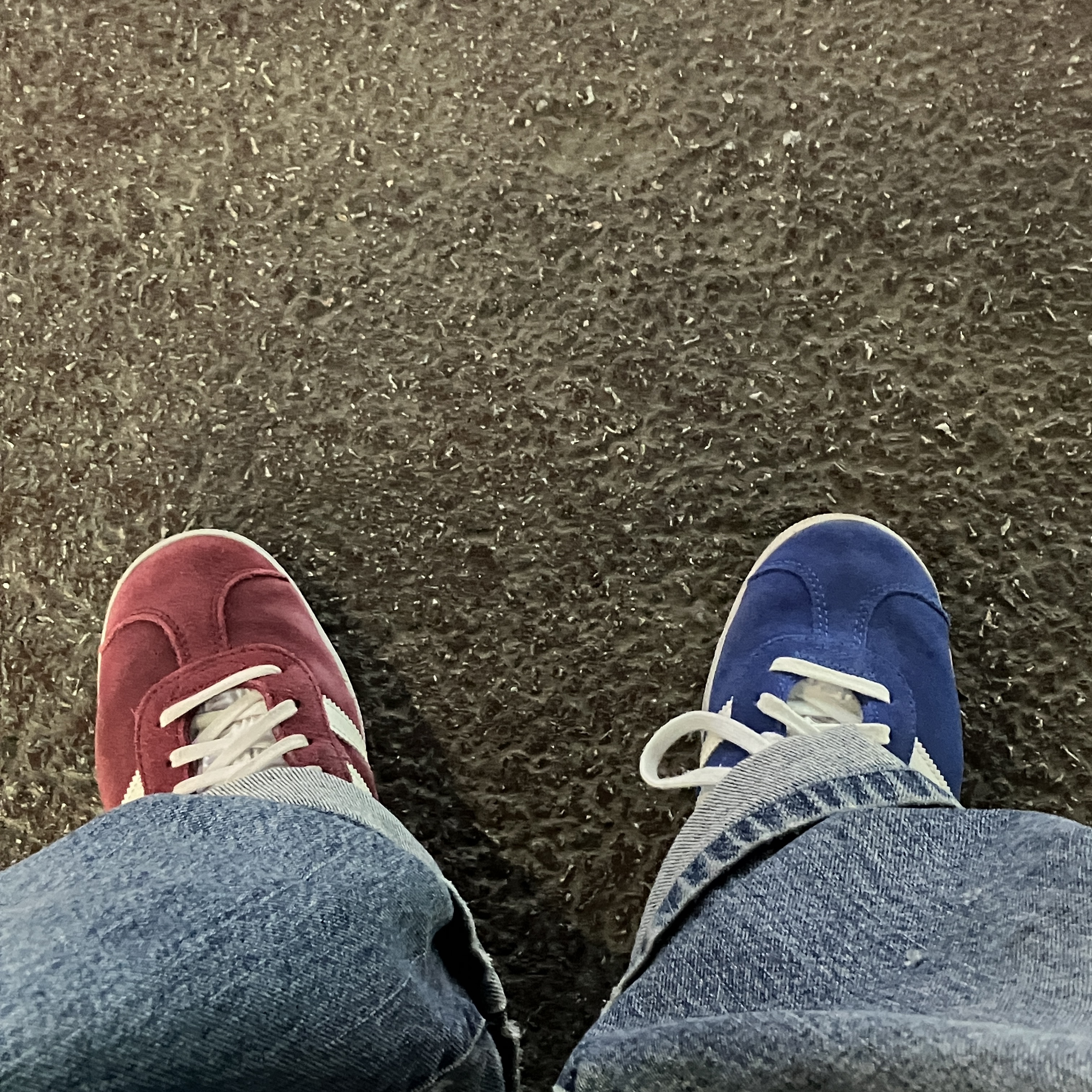 Adidas Gazelle Blue, Adidas Gazelle Collegiate Burgundy 착용 스타일