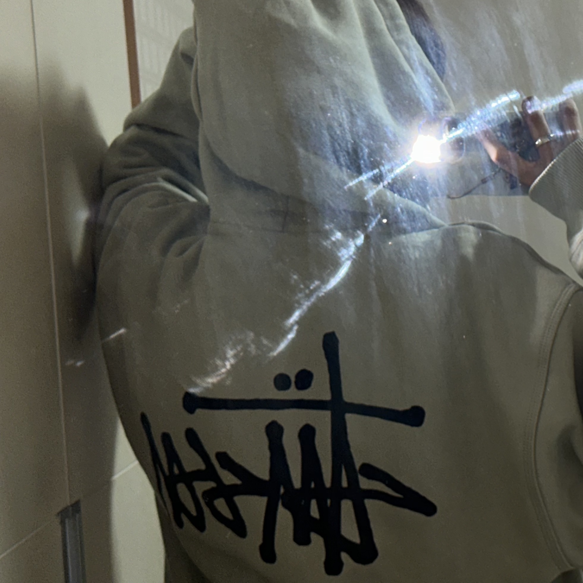 Stussy Basic Stussy Pigment Dyed Hoodie Artichoke 착용 스타일 - 3