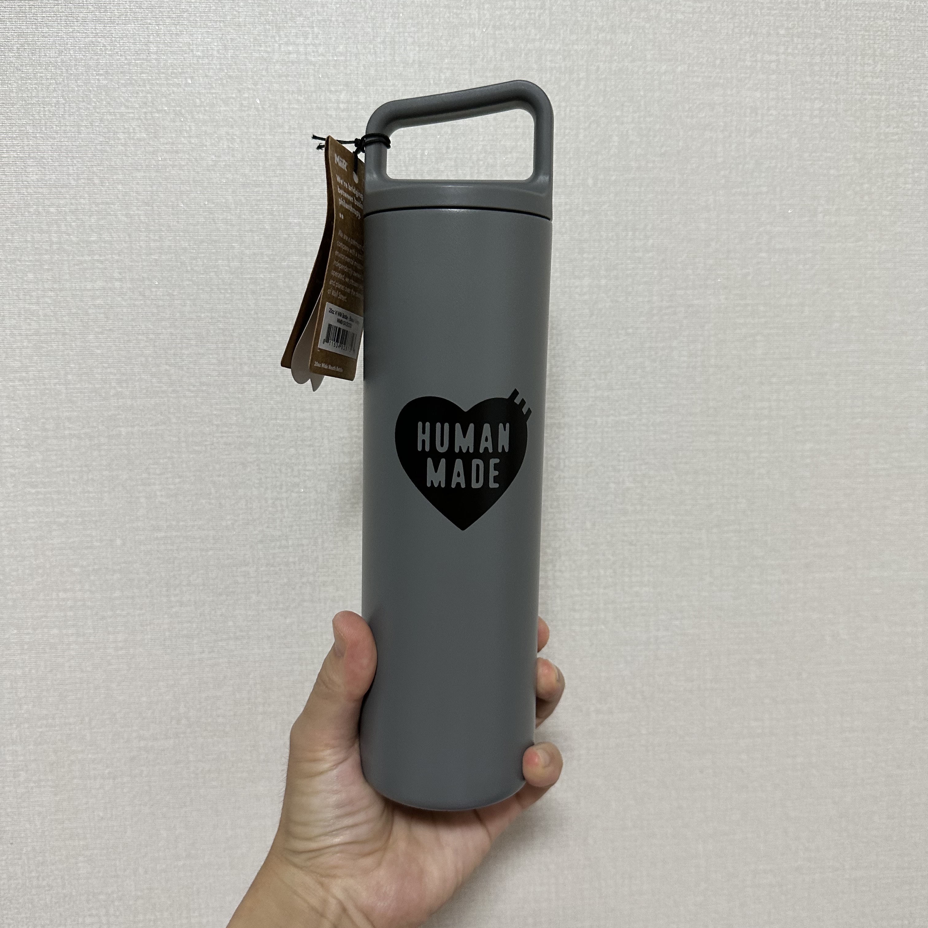 Human Made Wide Mouth Bottle 591ml Gray 착용 스타일