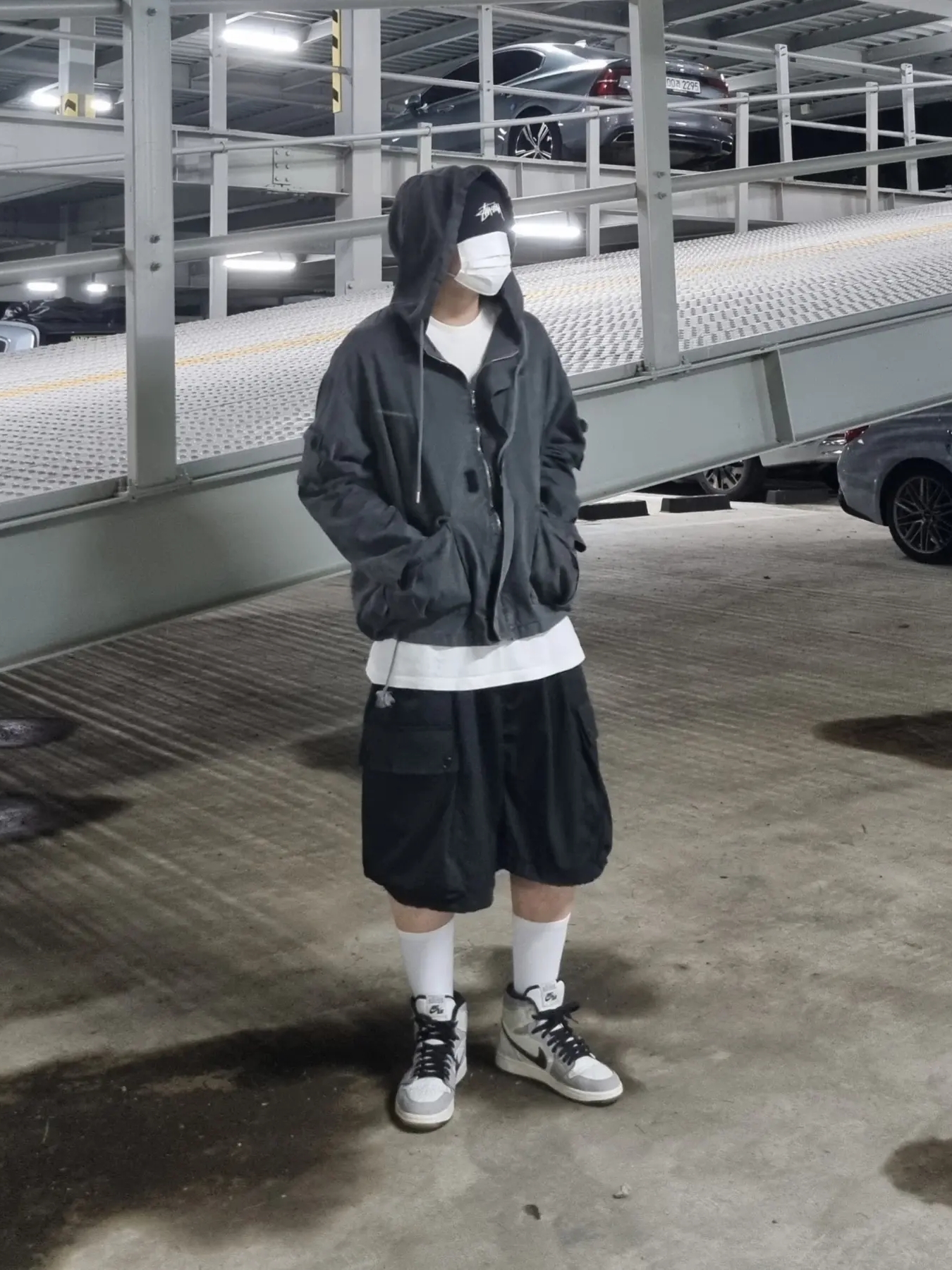 Nike x Stussy Cuff Beanie Black, Jordan 1 Element Gore-Tex Sail 착용 스타일 - 2